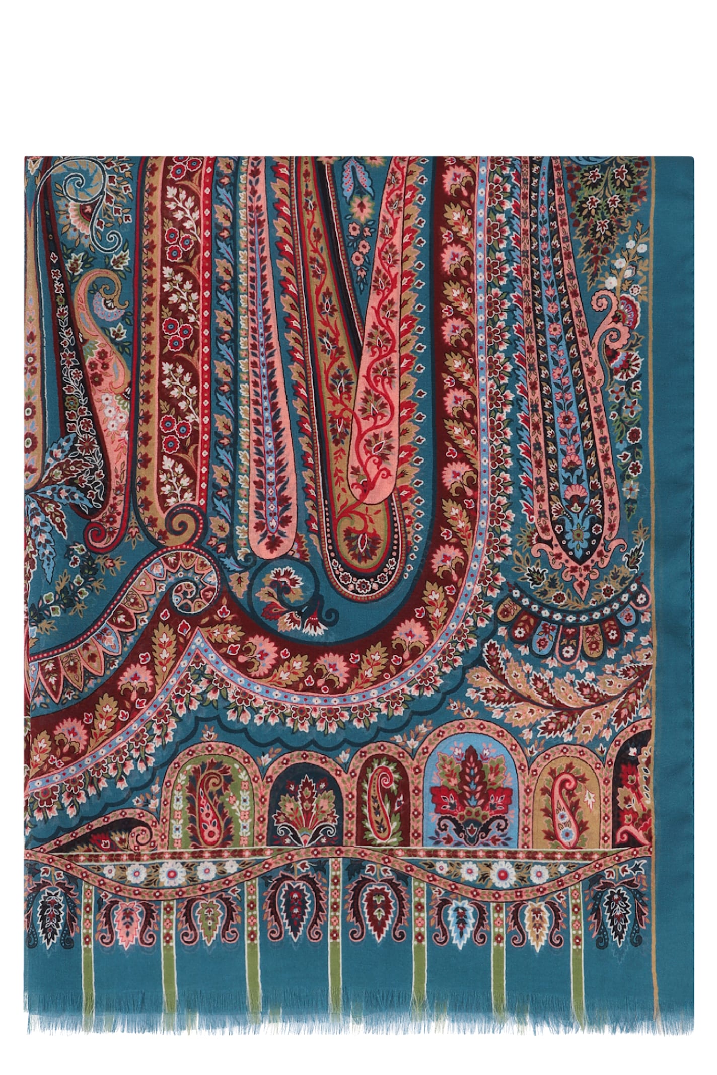Etro Printed Silk Scarf In Multi