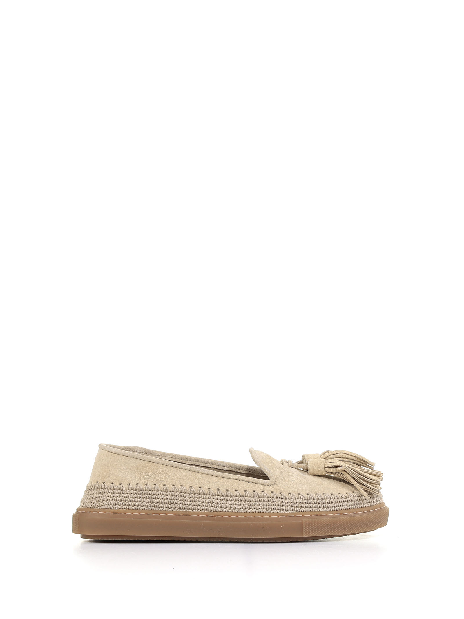 Fratelli Rossetti Suede Loafer With Rope Details