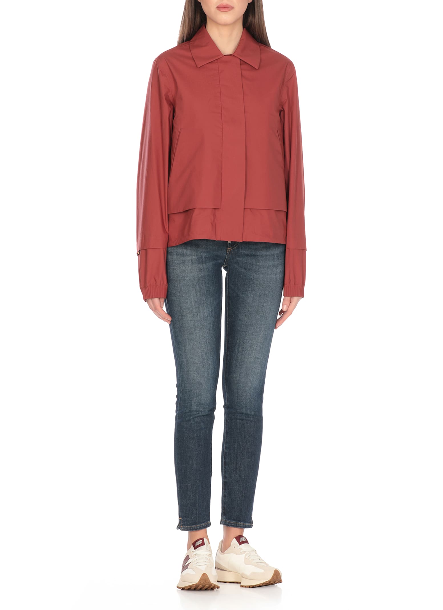 K-way Isarty 3l Poplin Jacket In Red