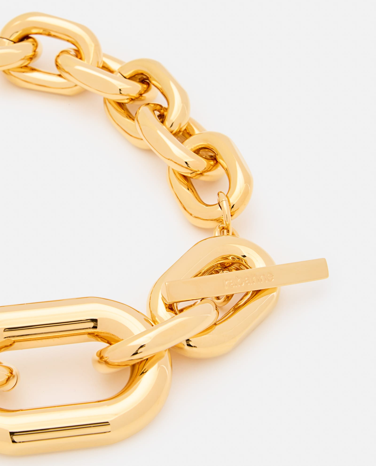 Shop Rabanne Xl Link Necklace In Golden