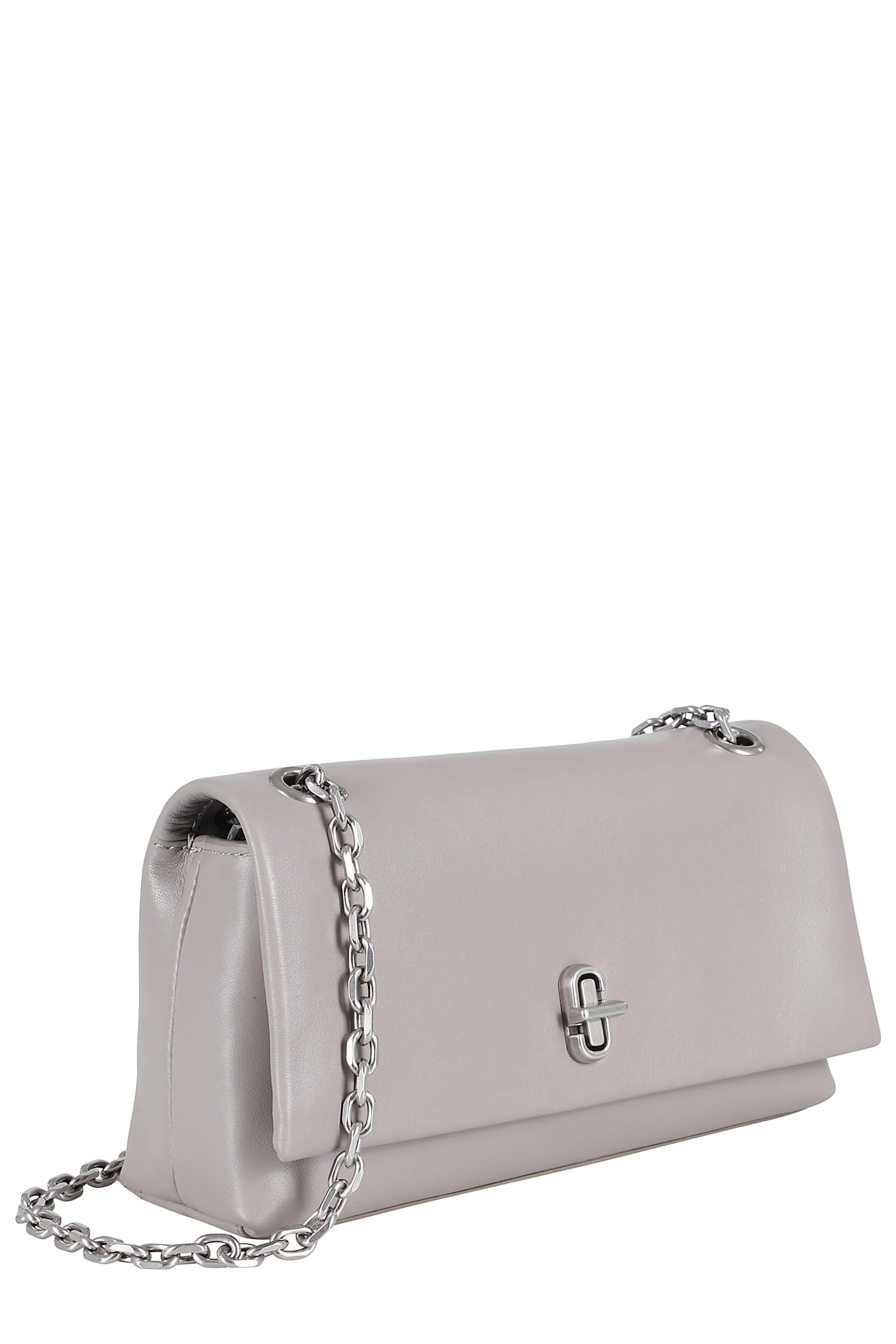 Marc Jacobs The Dual Wallet In Grey Leather In Cement