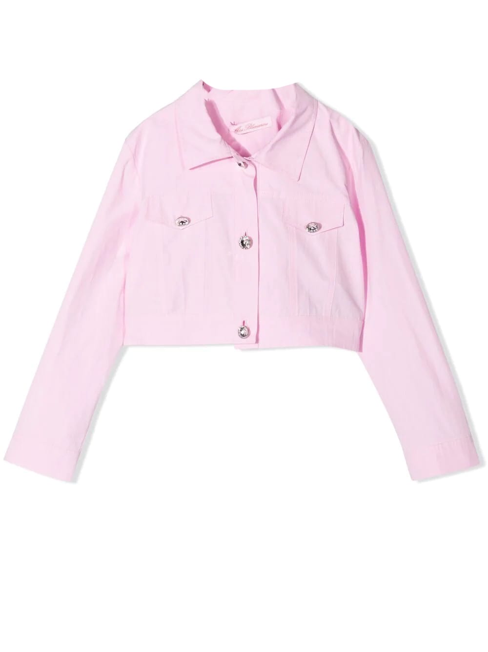 Miss Blumarine Pink Crop Denim Jacket