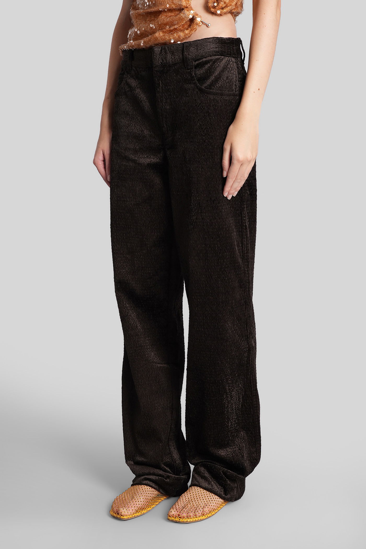 Christopher Esber Pants In Brown Cotton In Brown