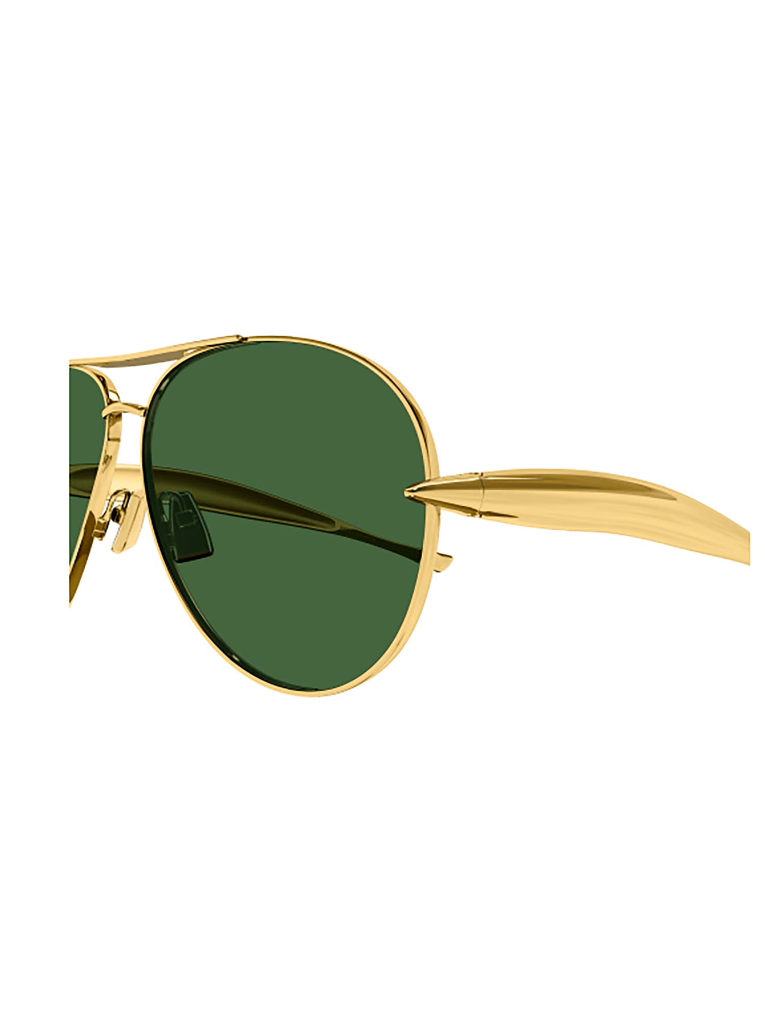 Bottega Veneta Bv1305s Linea Unapologetic 001 Sunglasses In Green