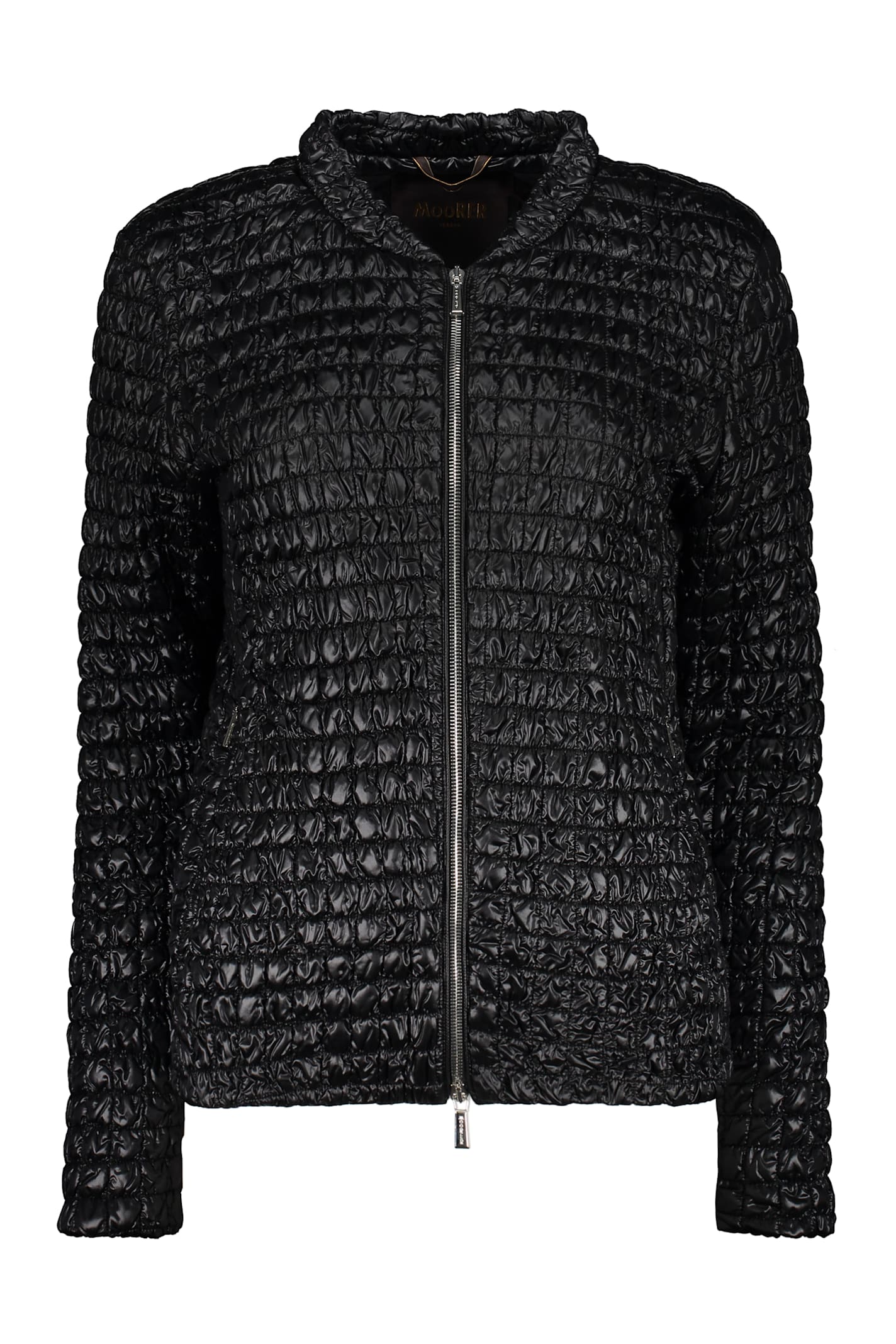 Moorer Woman Puffer Black Size 12 Polyamide In Black
