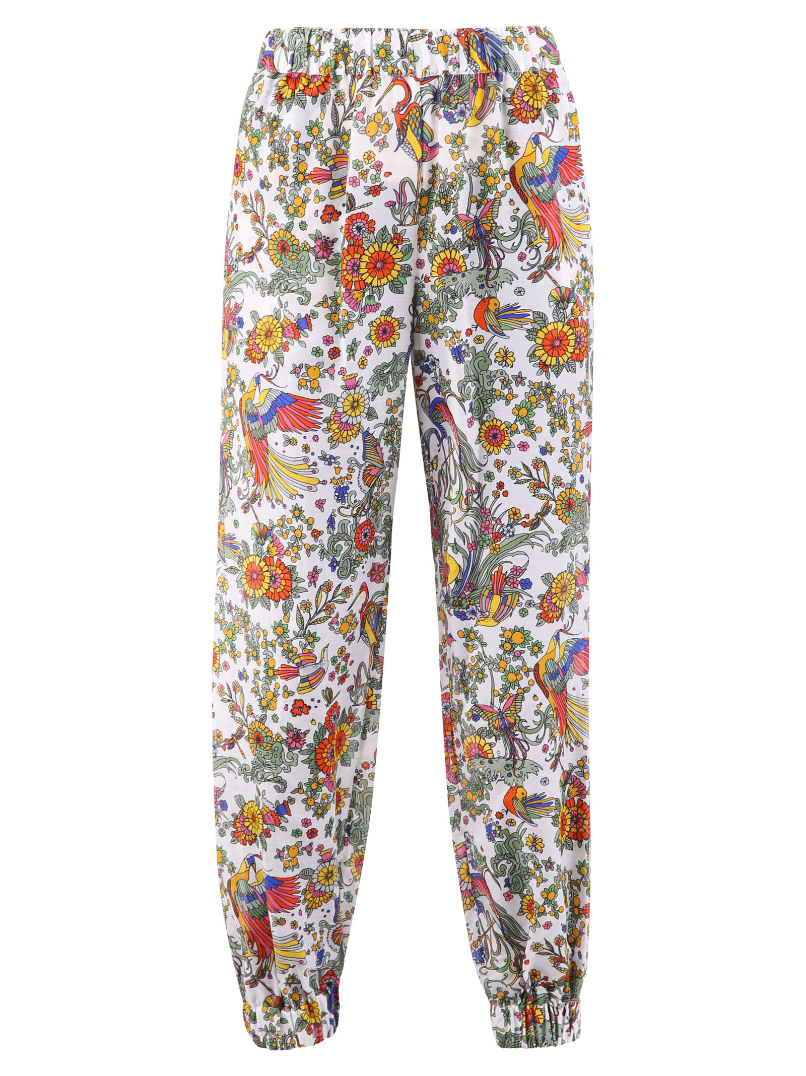 TORY BURCH FLORAL PRINT TROUSERS,11244501