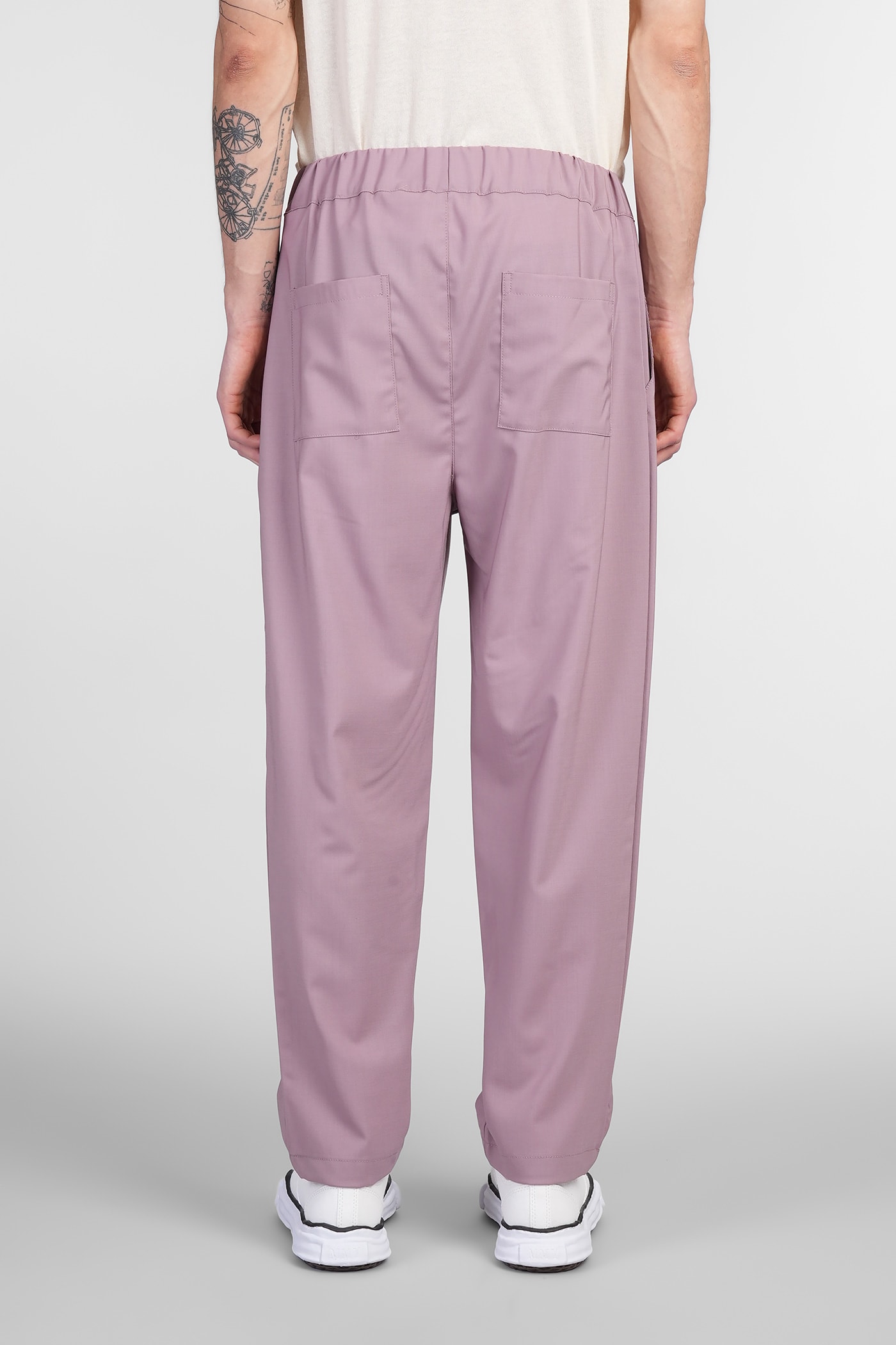 A Paper Kid Pleat-detail Trousers In Rose-pink