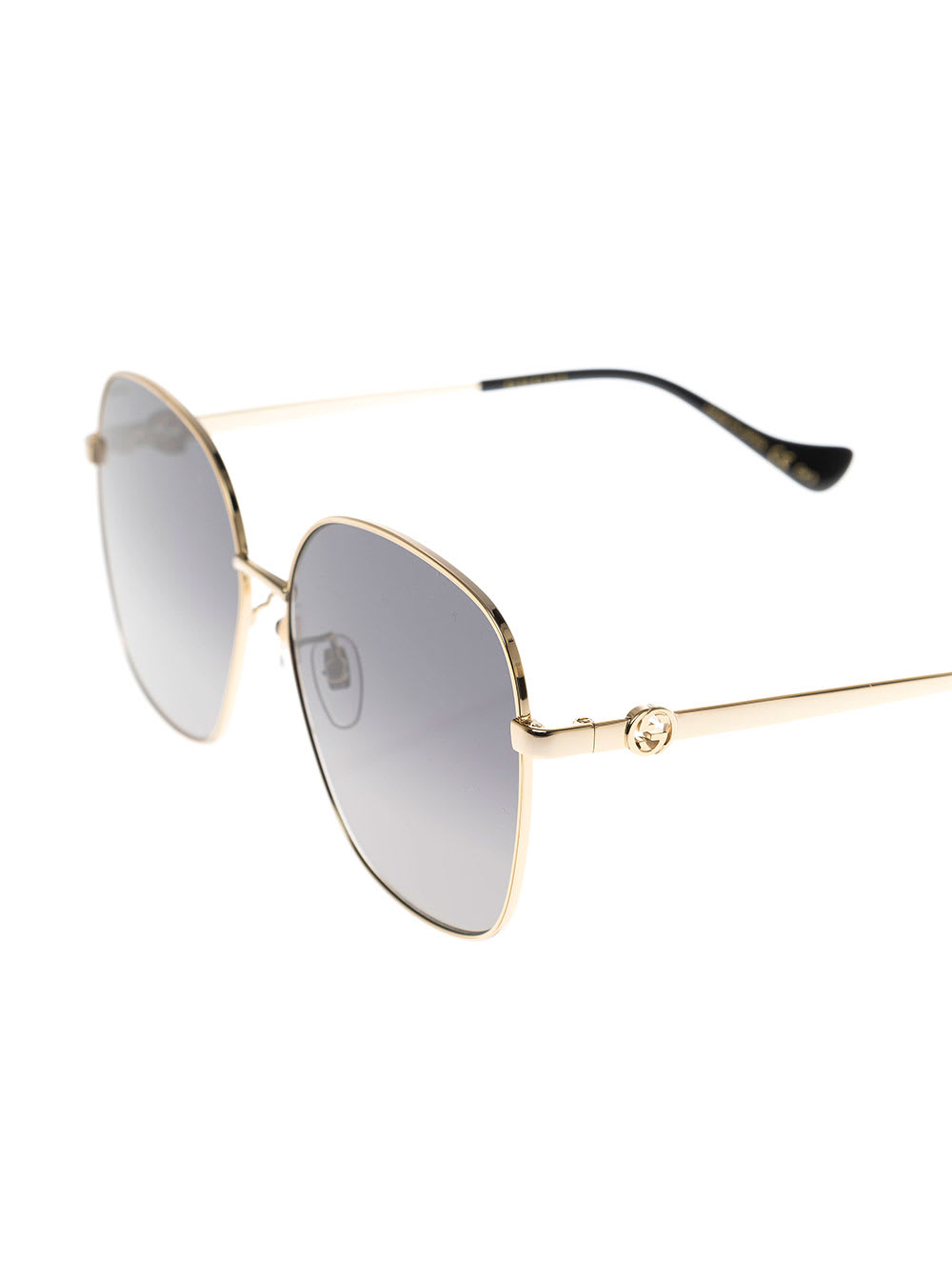 Gucci Chain Bridge Sunglasses In Metallic