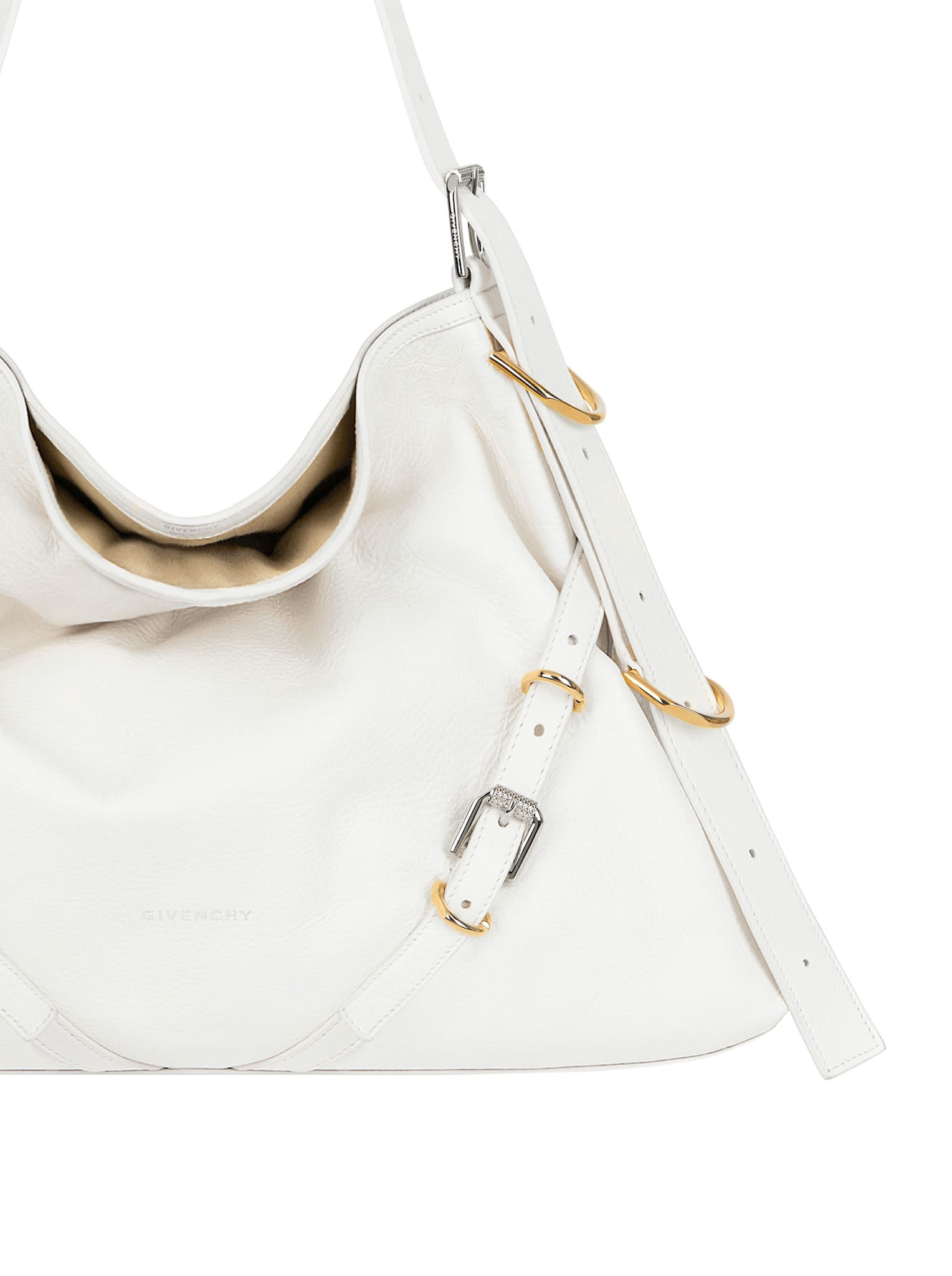 Shop Givenchy Voyou - Medium Bag In Ivory
