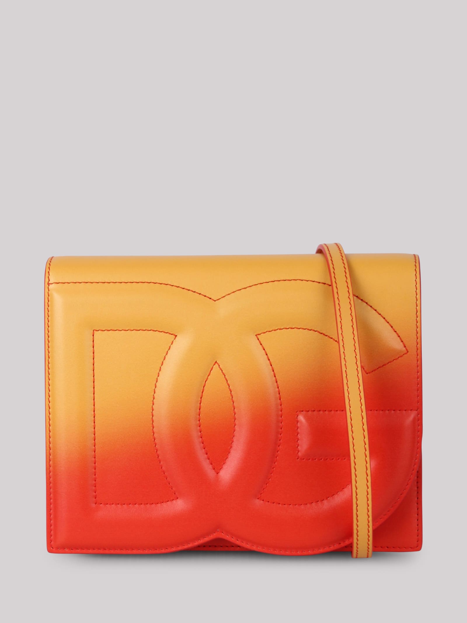 Shop Dolce & Gabbana Logo-embossed Ombrè-print Crossbody Bag