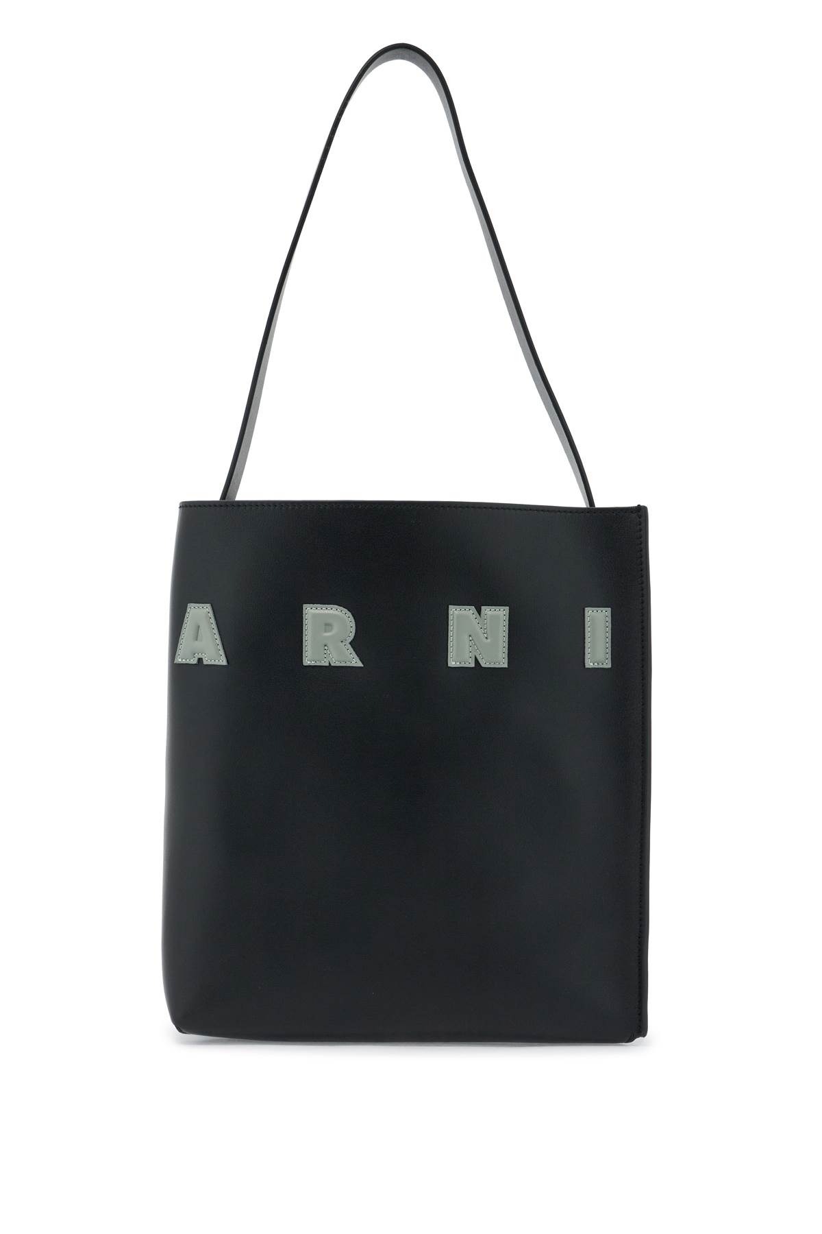 Shop Marni Museo Small Hobo Bag In Black/steppe (black)