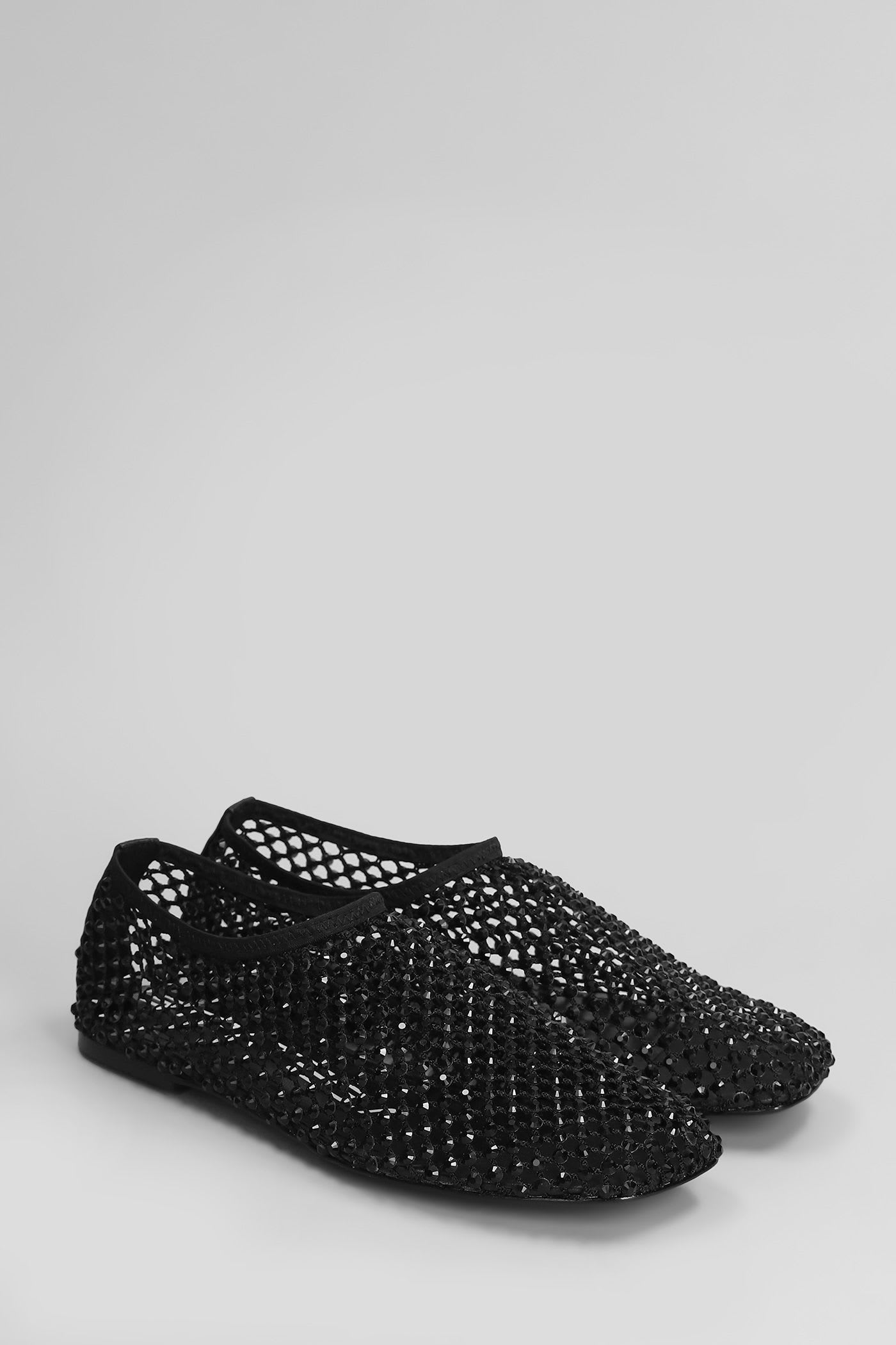Strategia Ballet Flats In Black Leather In Black
