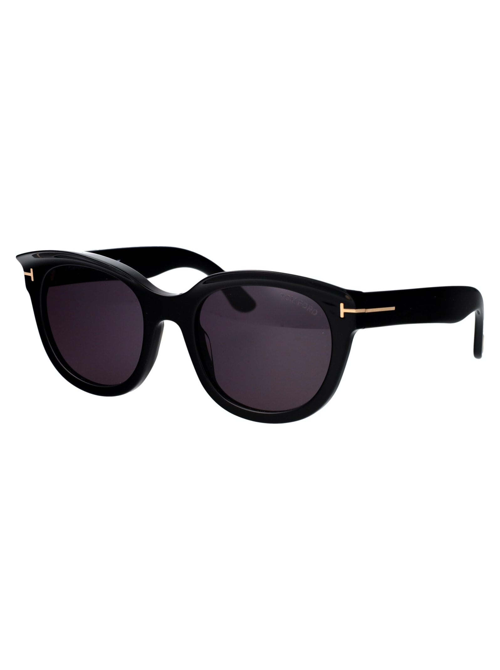 Shop Tom Ford Tamara-02 Sunglasses In 01a Nero Lucido / Fumo