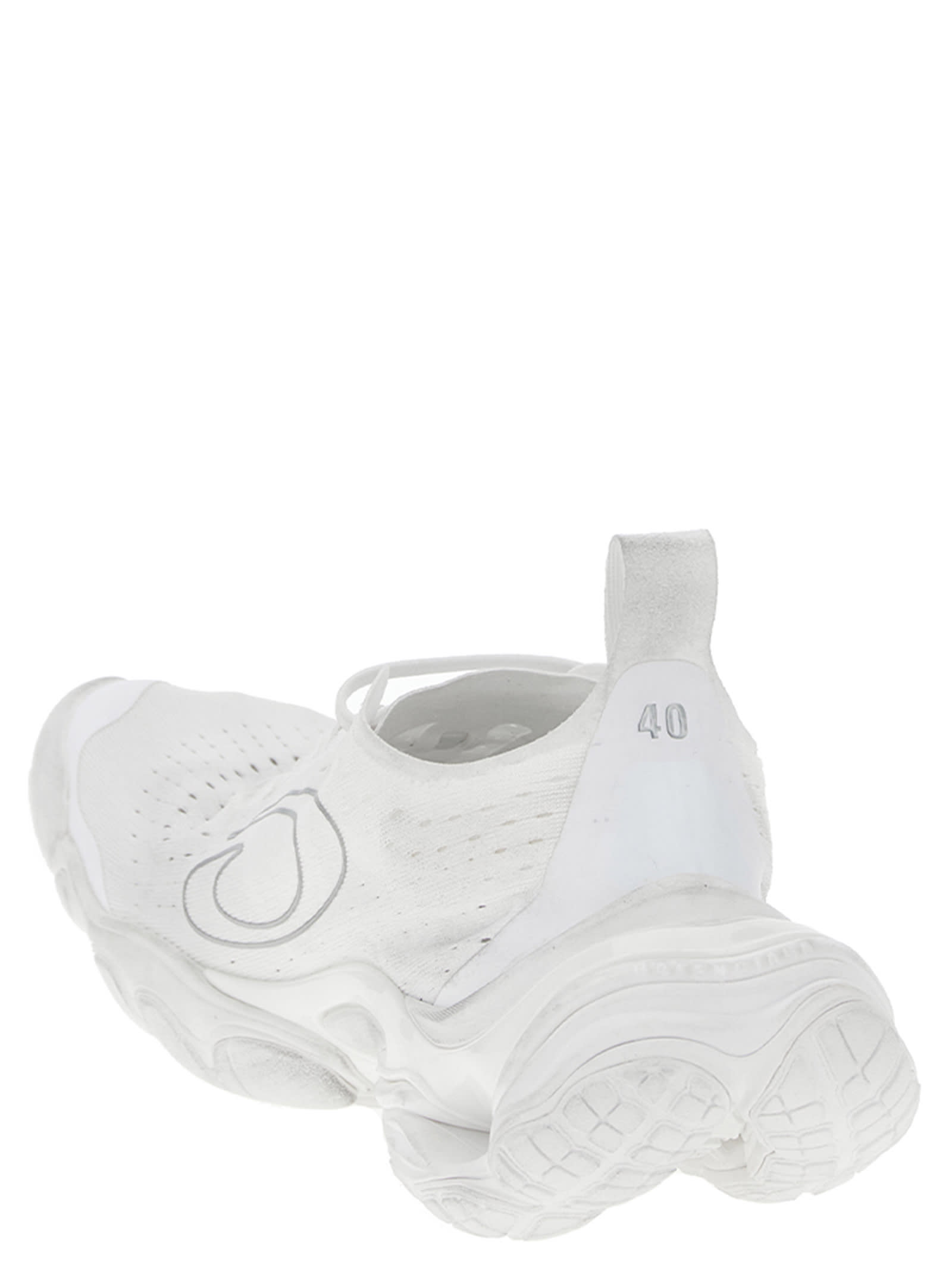 Balenciaga White Fabric Anatomic Sneakers In White