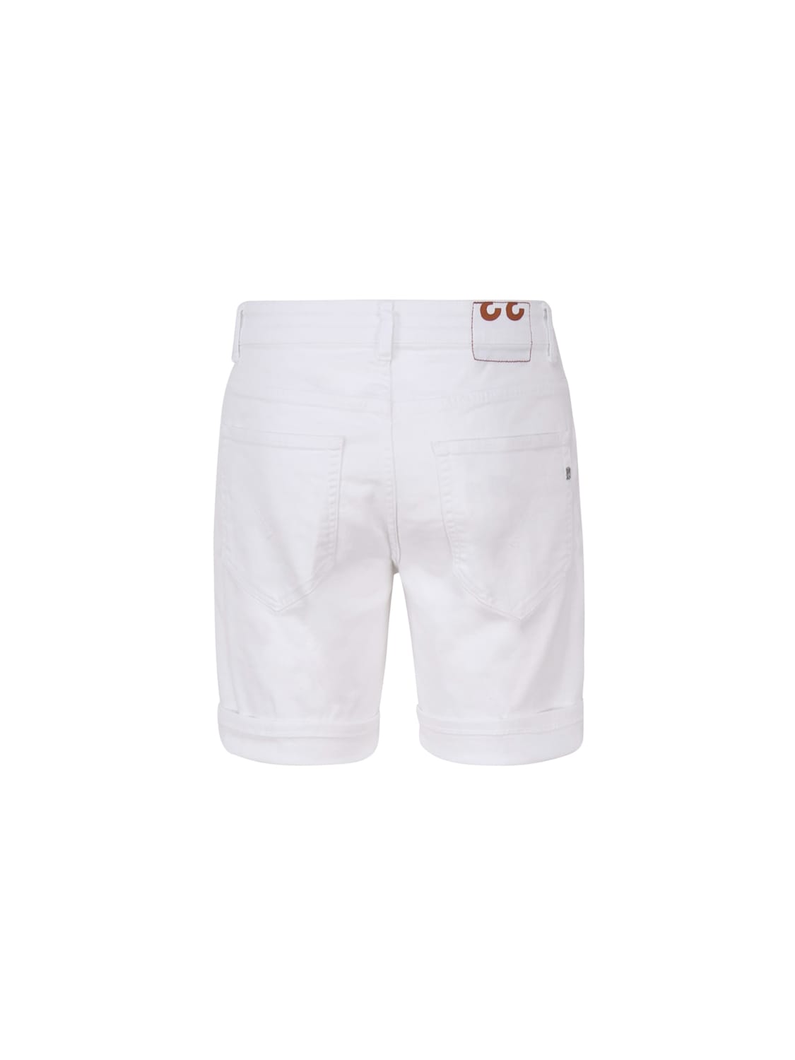 Shop Dondup Derick Cotton Denim Shorts In White