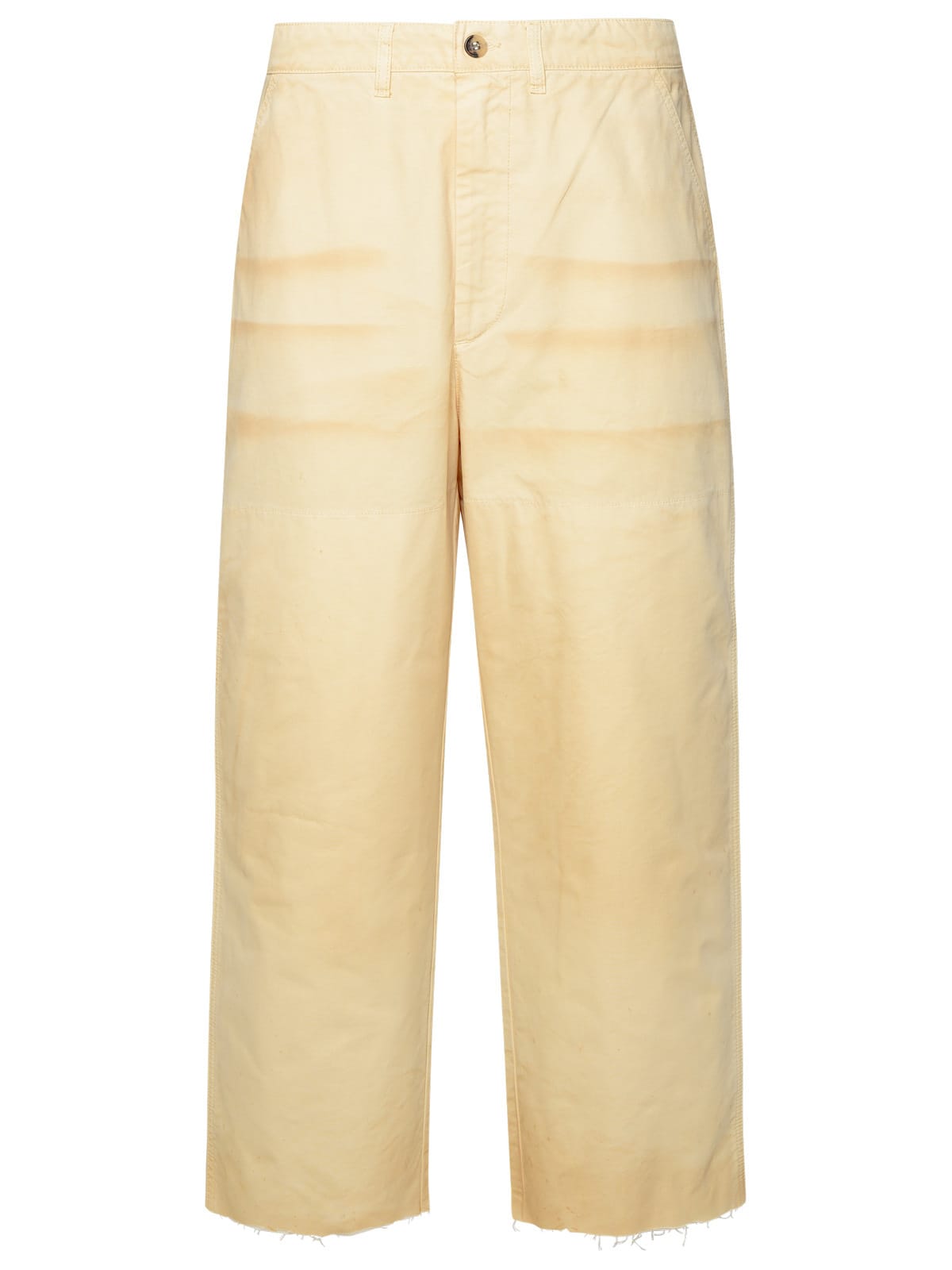 Shop Golden Goose Beige Cotton Trousers