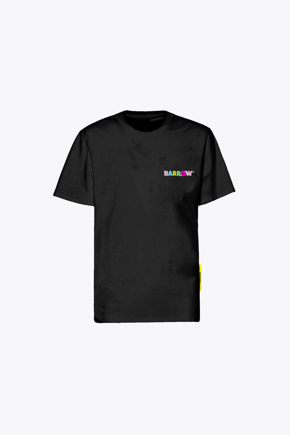 Barrow T-shirt Jersey Unisex Black cotton t-shirt with multicolor chest logo