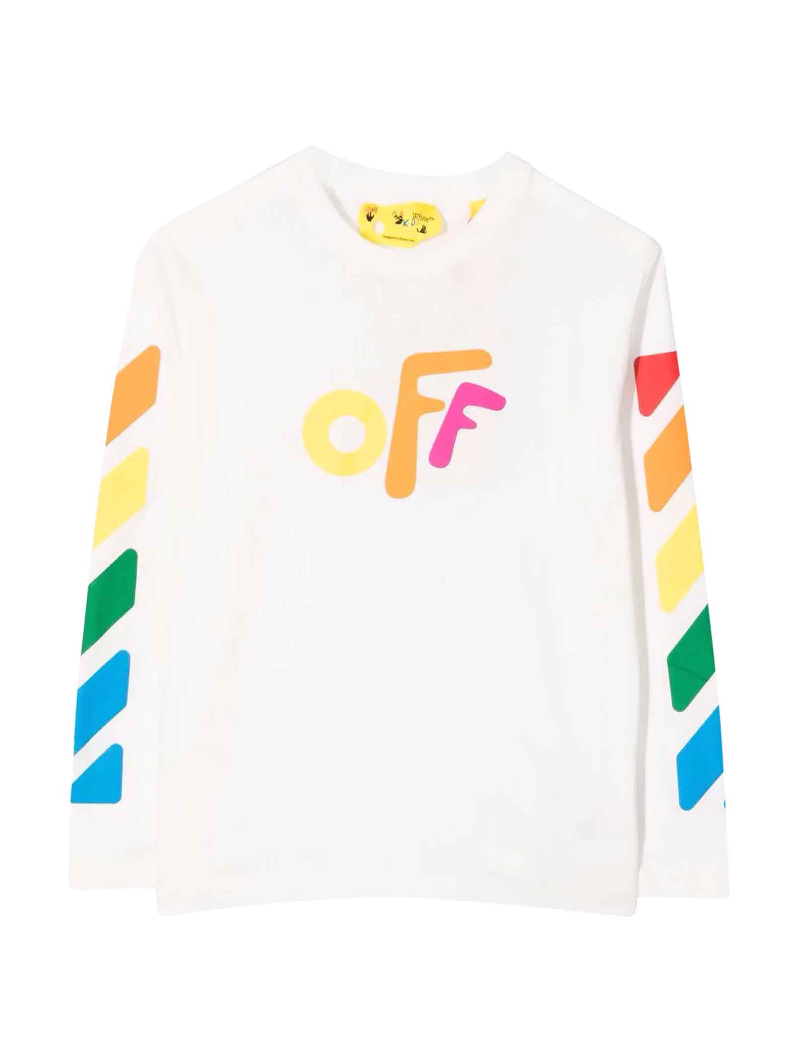Off-White White T-shirt With Multicolor Print