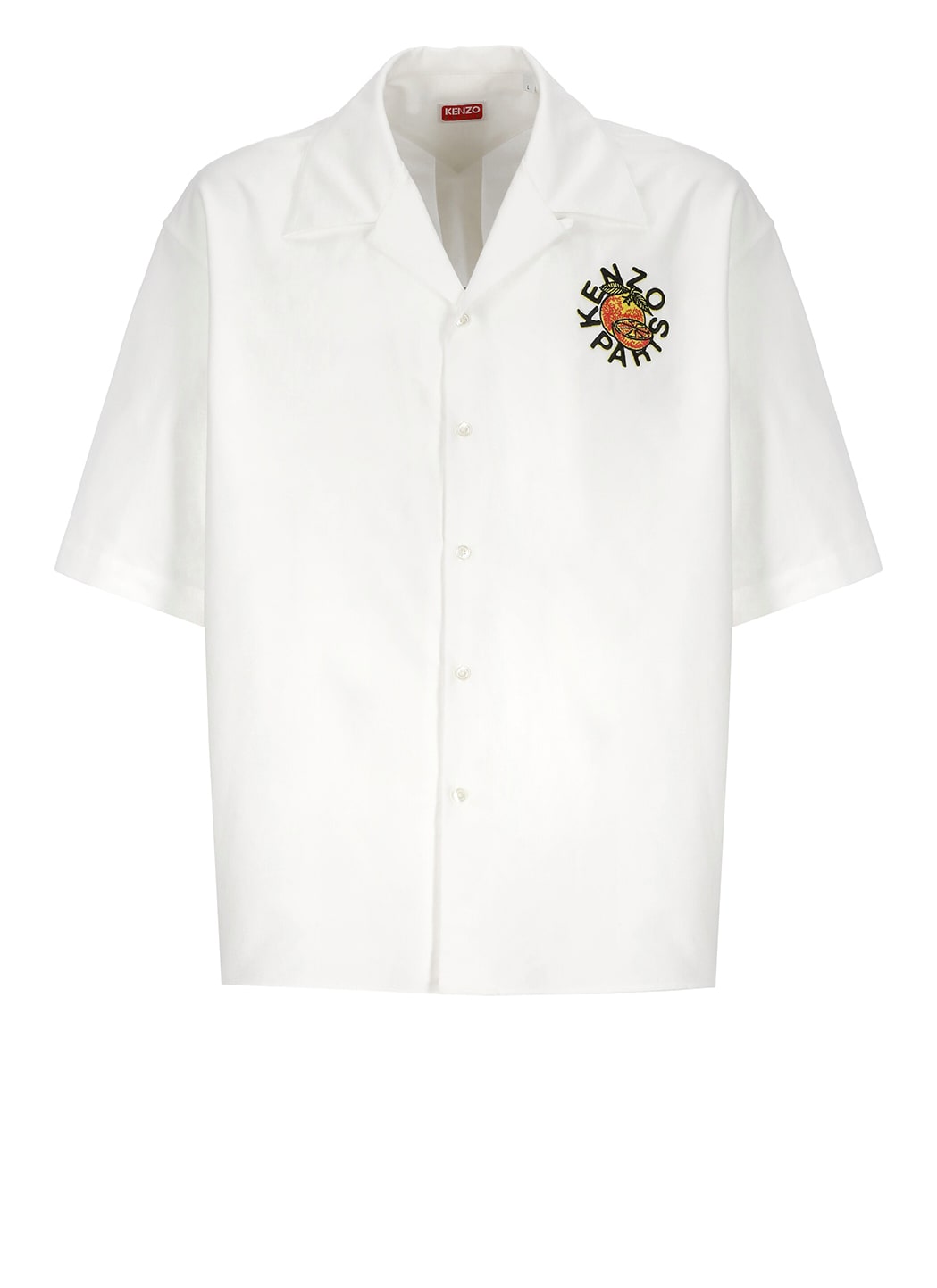 Shop Kenzo Orange Shirt In White