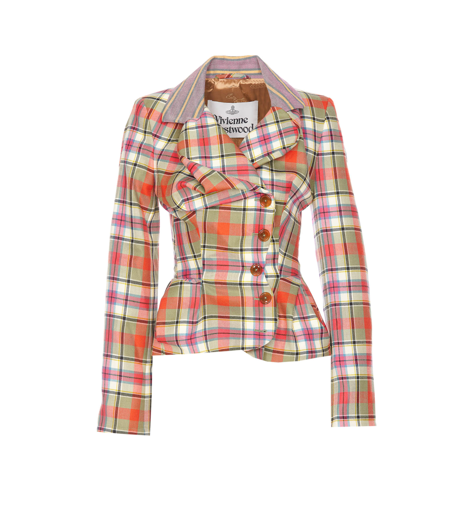 Shop Vivienne Westwood Drunken Tailored Jacket In Multicolour