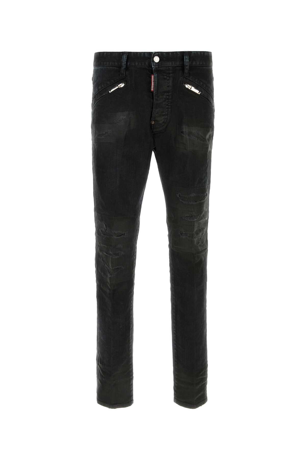 Shop Dsquared2 Black Stretch Denim Cool Guy Jeans