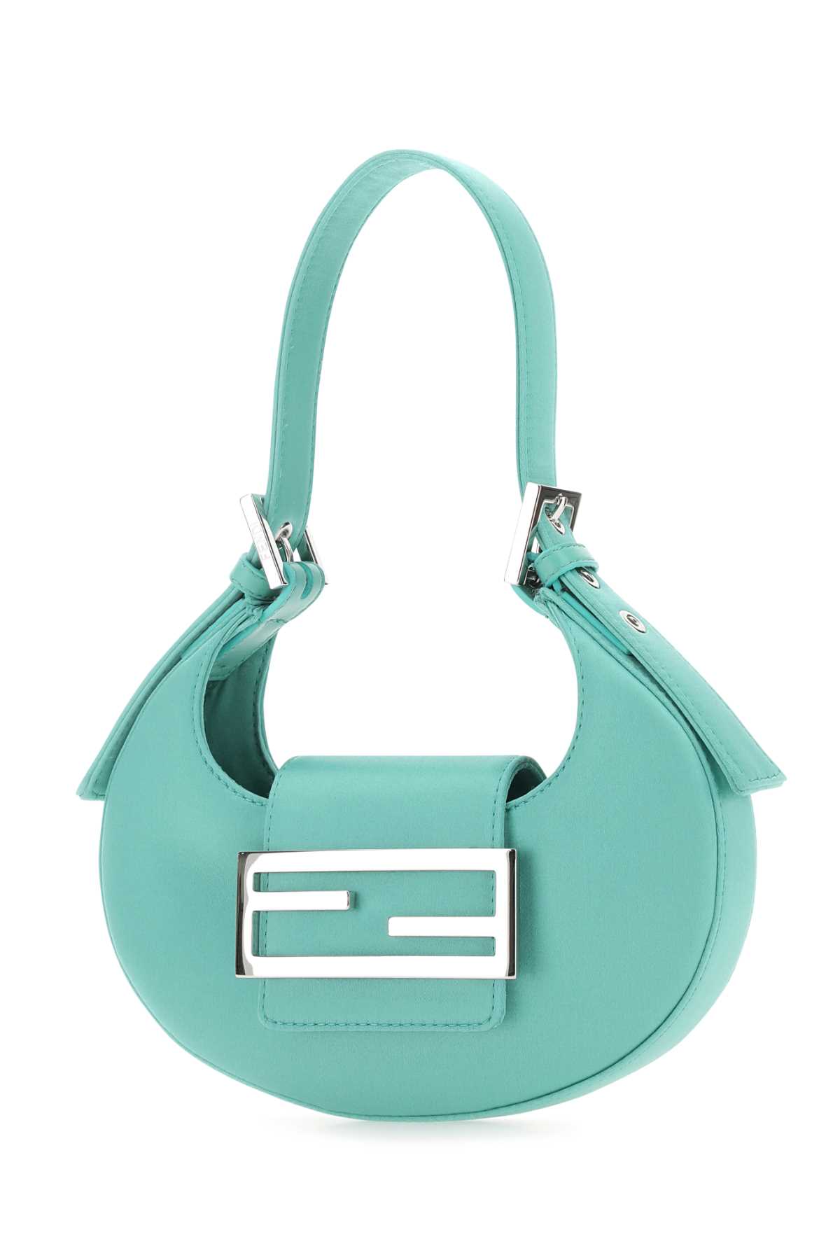 Shop Fendi Sea Green Satin Mini Cookie Handbag In F1jbo