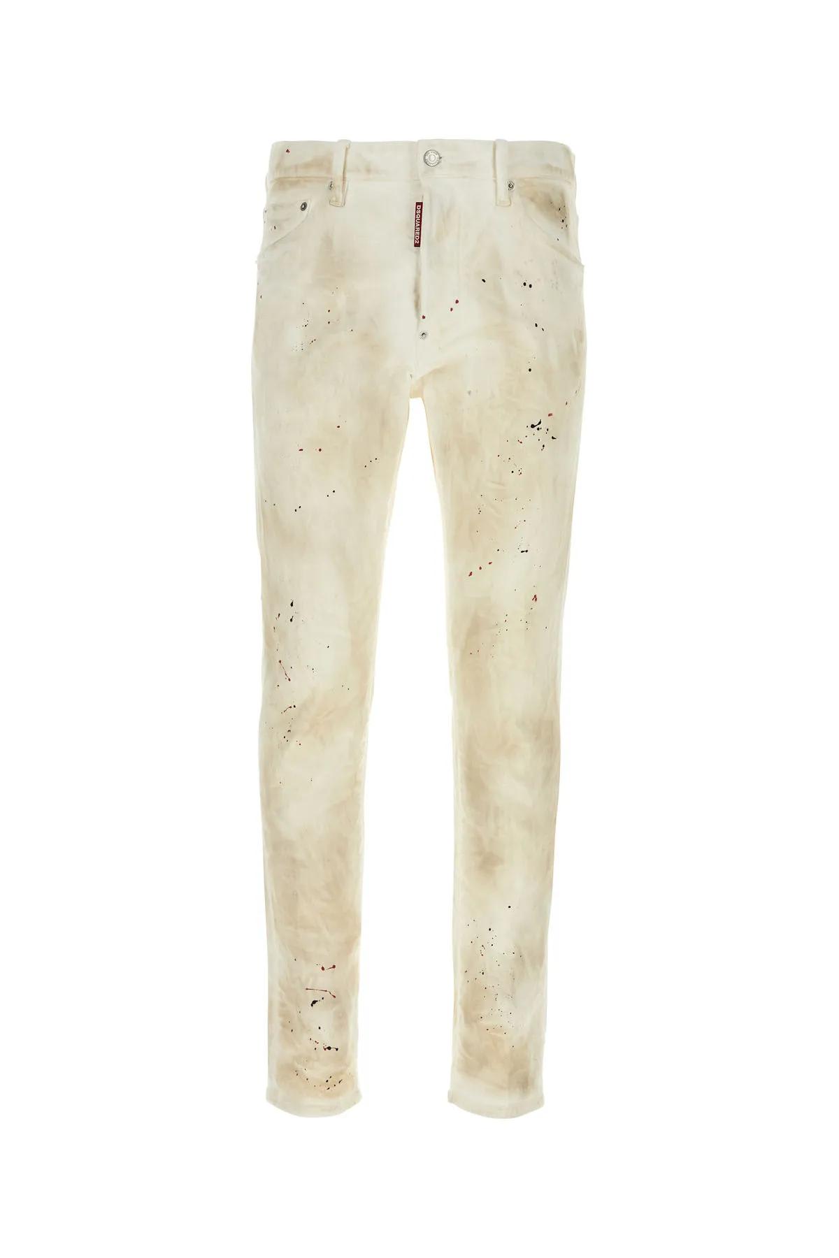 Shop Dsquared2 White Stretch Denim Cool Guy Jeans In White/neutrals