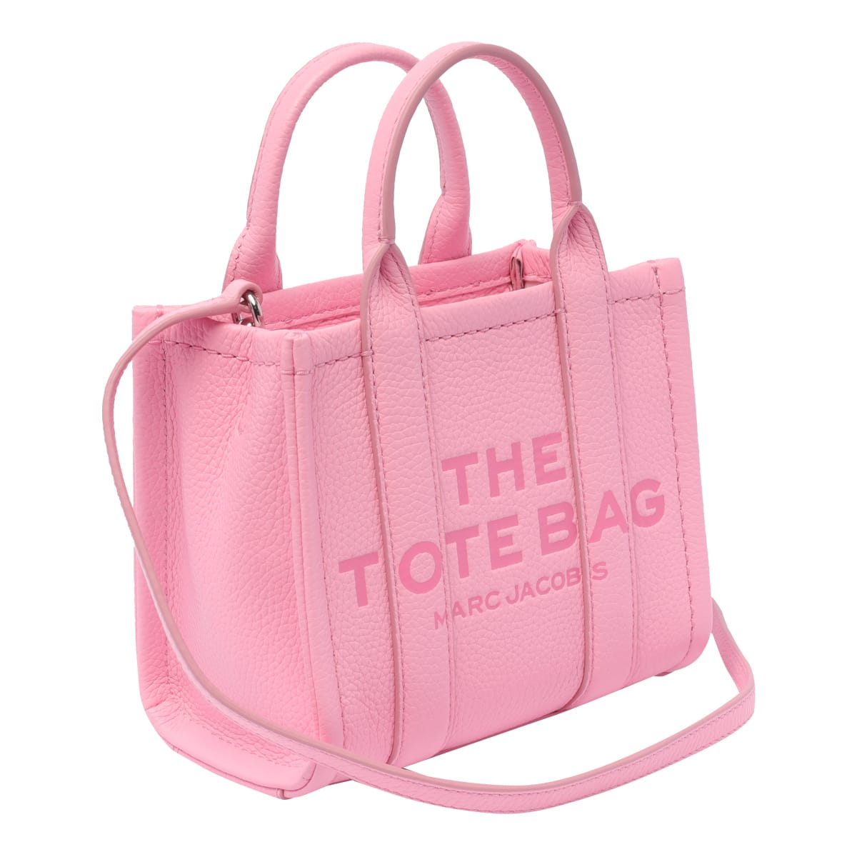 Shop Marc Jacobs The Mini Tote Bag In Fluro Candy Pink