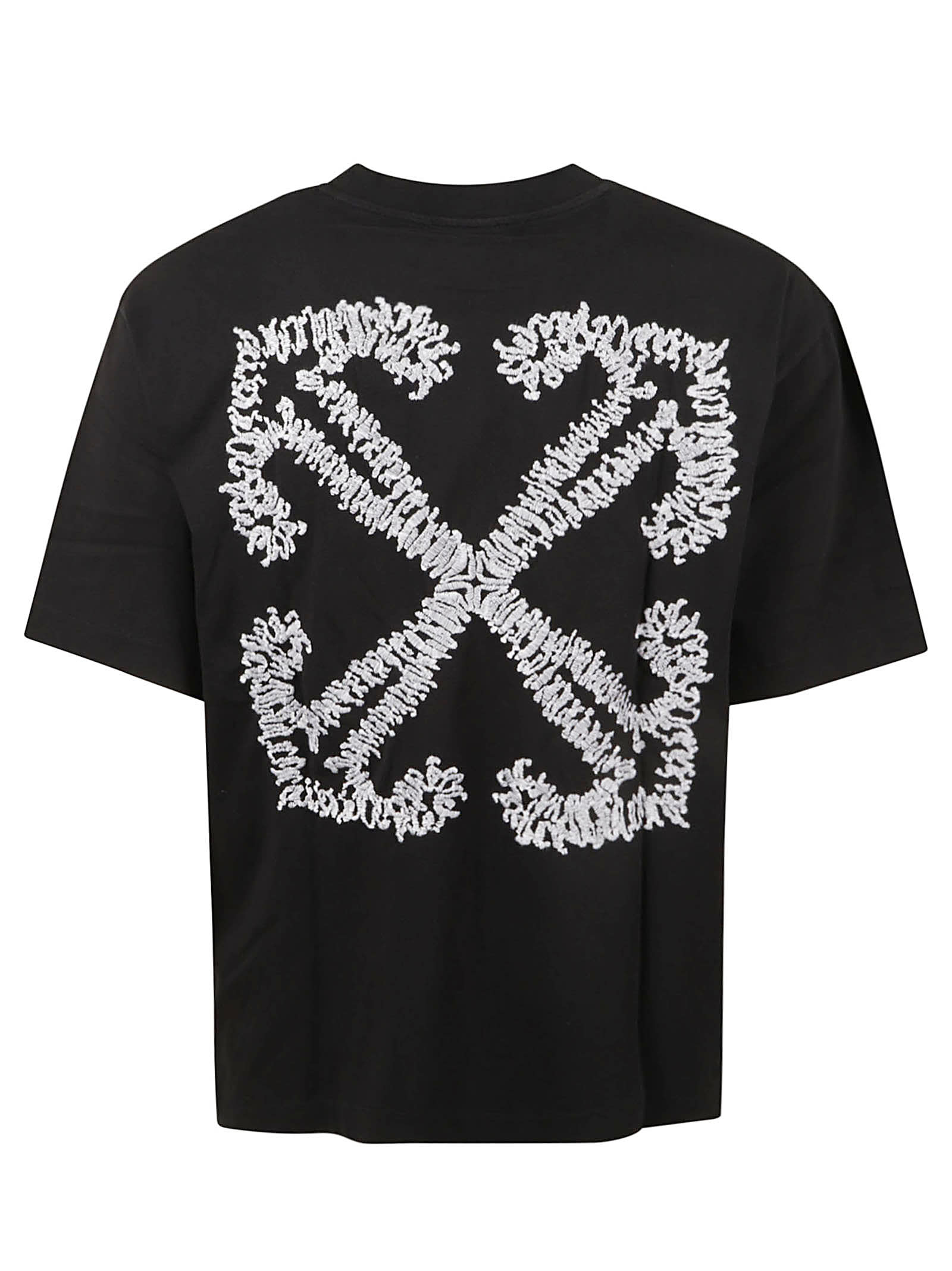 Shop Off-white Tattoo Arrow Skate T-shirt In Black/white
