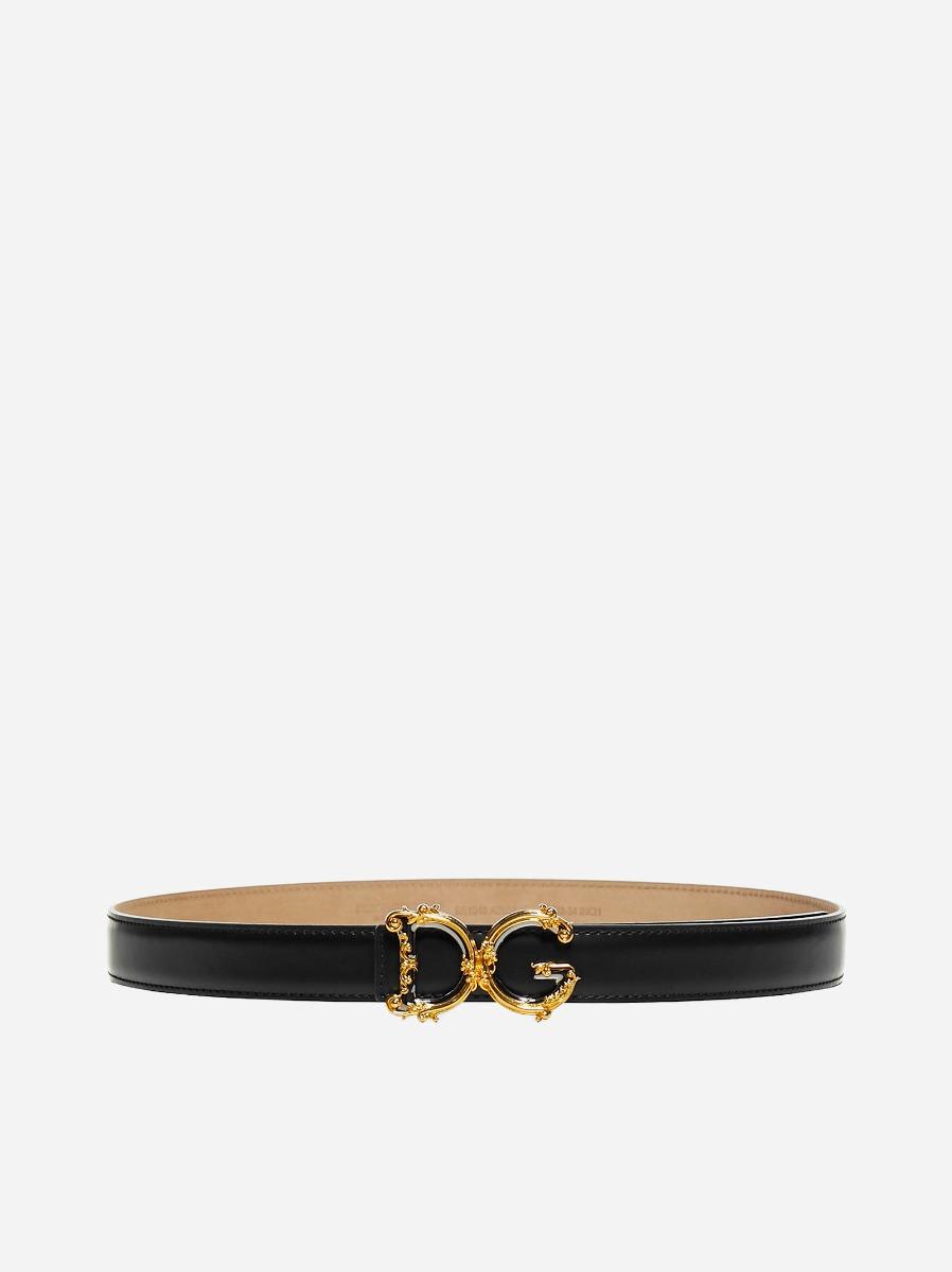 Shop Dolce & Gabbana Logo Leather Belt
