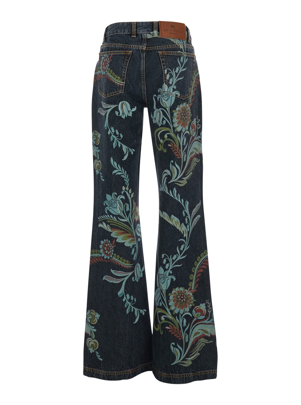 Etro Women Printed Denim In Blue