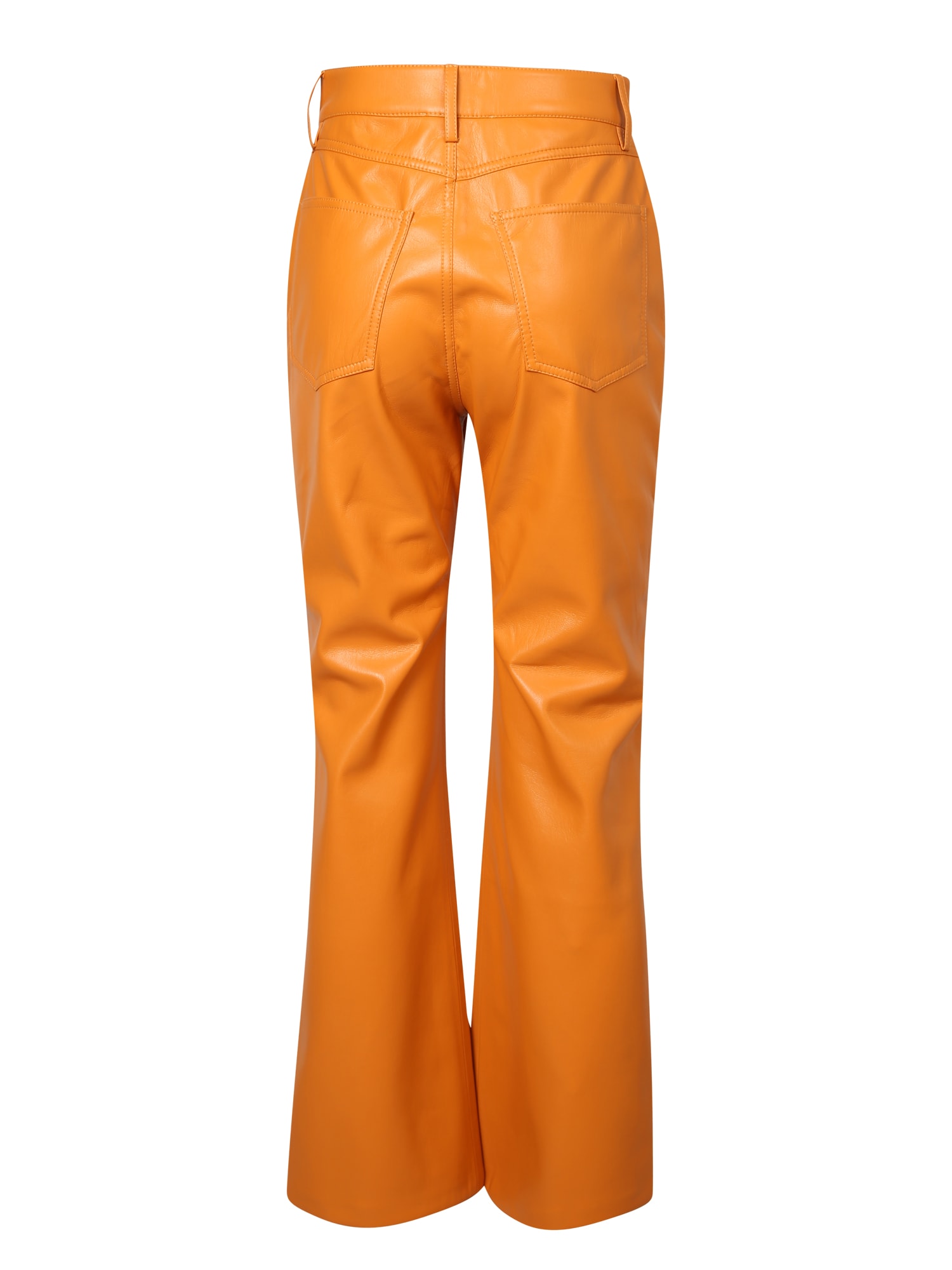 Shop Nanushka Flared Trousers In Orange
