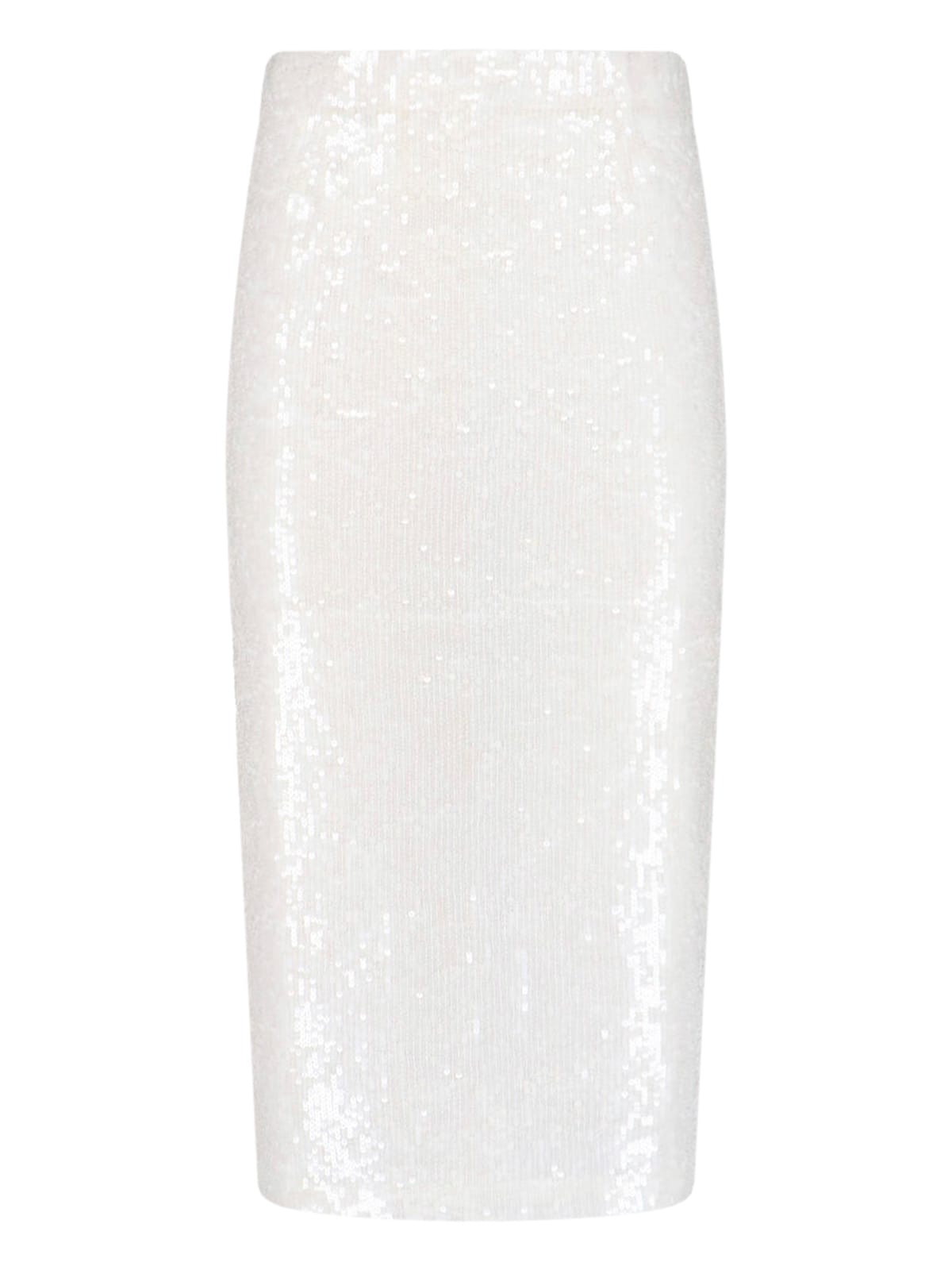 P.a.r.o.s.h Sequin Midi Skirt In White