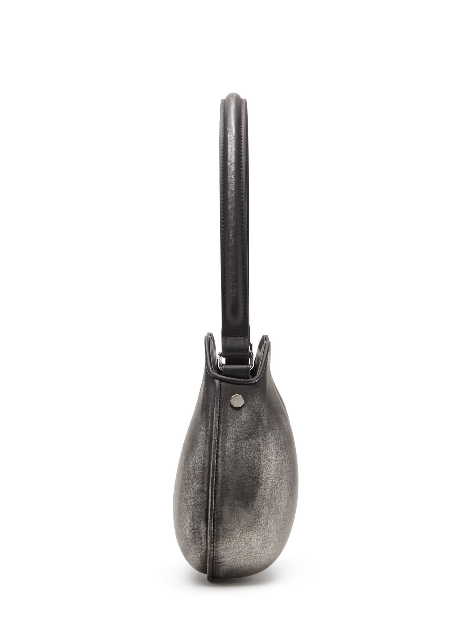Diesel Double-d Shoulder Pu Shoulder Bag In Gray