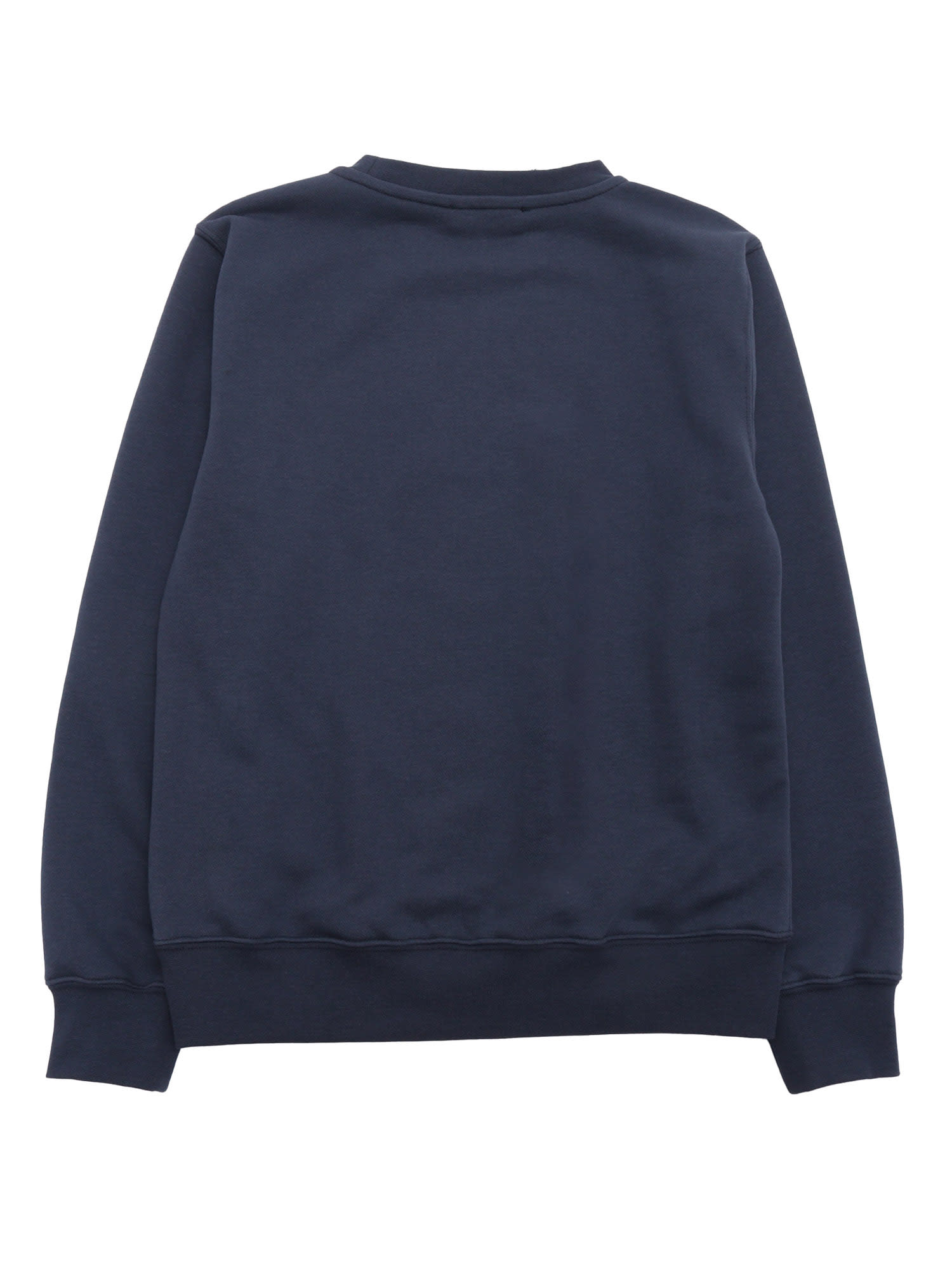 Golden Goose Journey/ Unisex Crewneck Regular Sweatshirt/ Blend Cotton Fleece With Vintage Effect Print In Blue