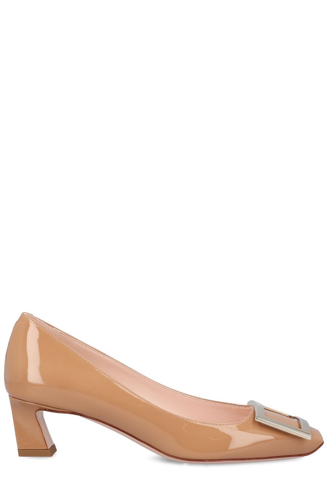 ROGER VIVIER TROMPETTE EMBELLISHED BUCKLE PUMPS