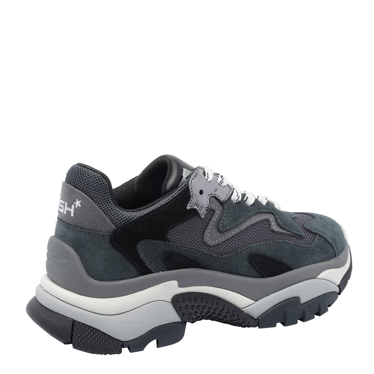 Ash Addict Sneakers In Grey Suede And Fabric In Gray