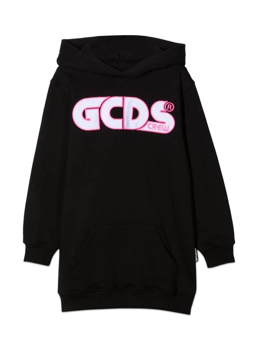 Gcds Kids' Oversize Hoodie Girl In Black