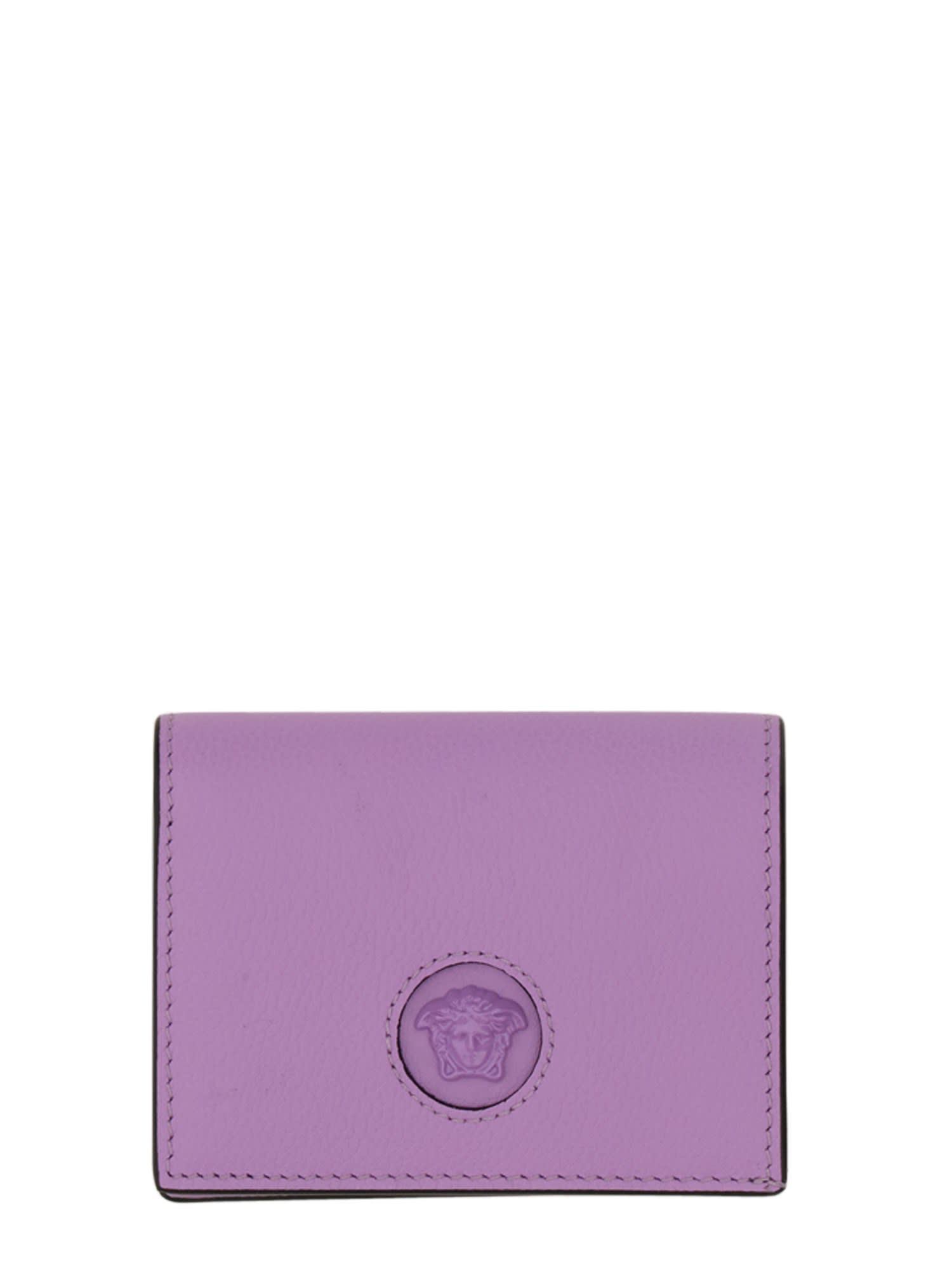 Versace Jellyfish Wallet In Purple