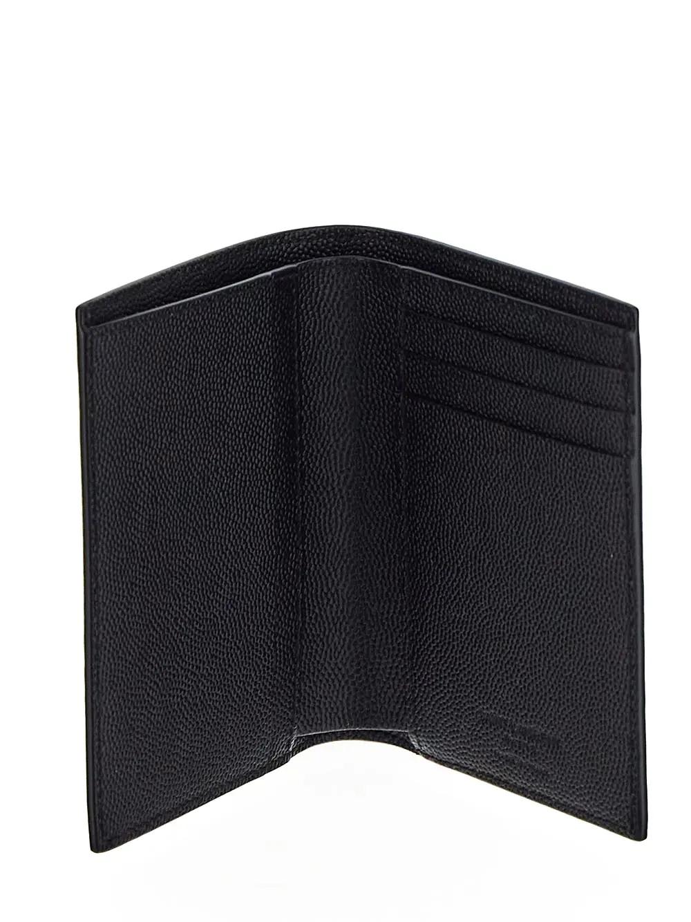 Saint Laurent Paris Credit Card Wallet In Black