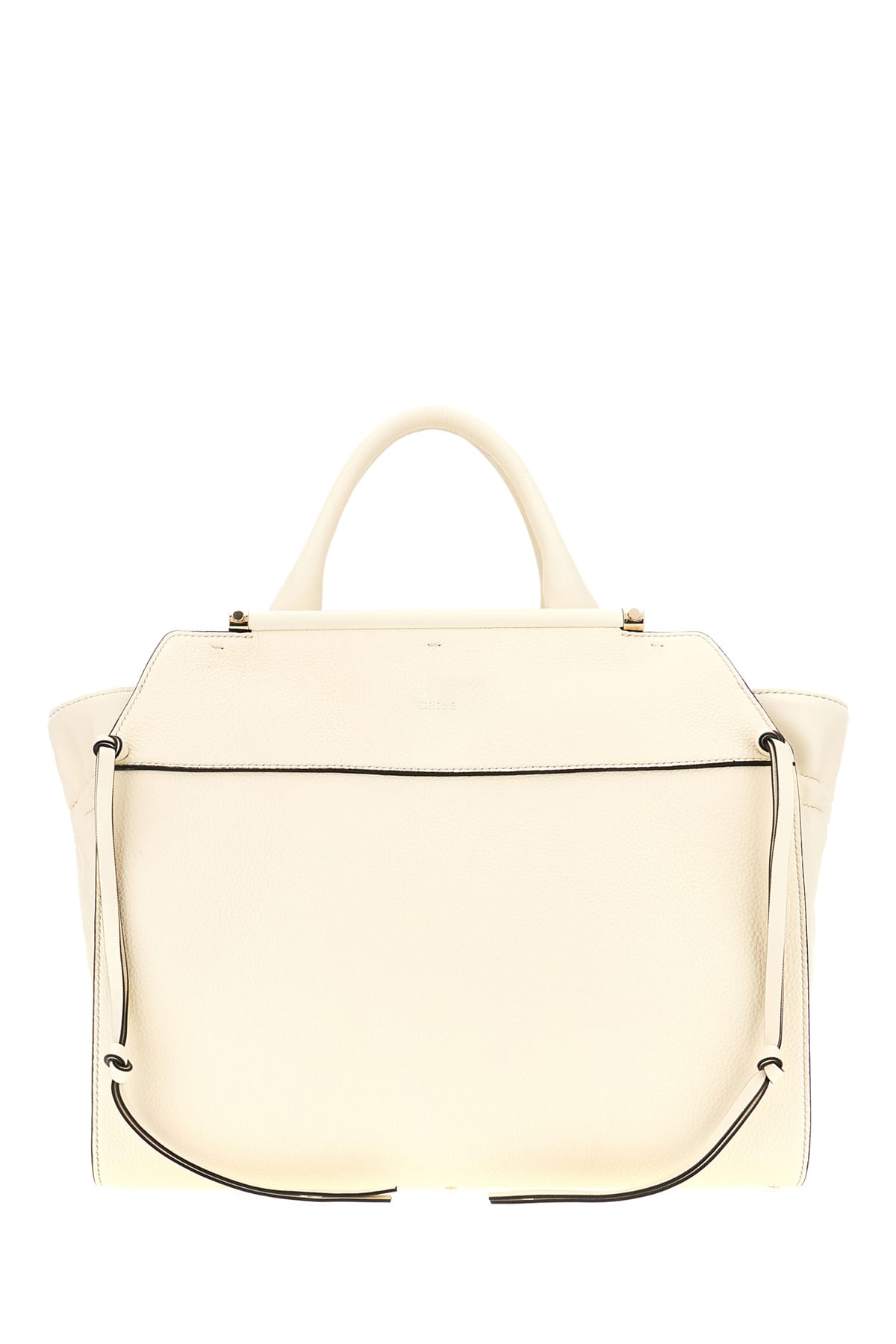 Chloé Ivory Leather Medium Steph Handbag In 101