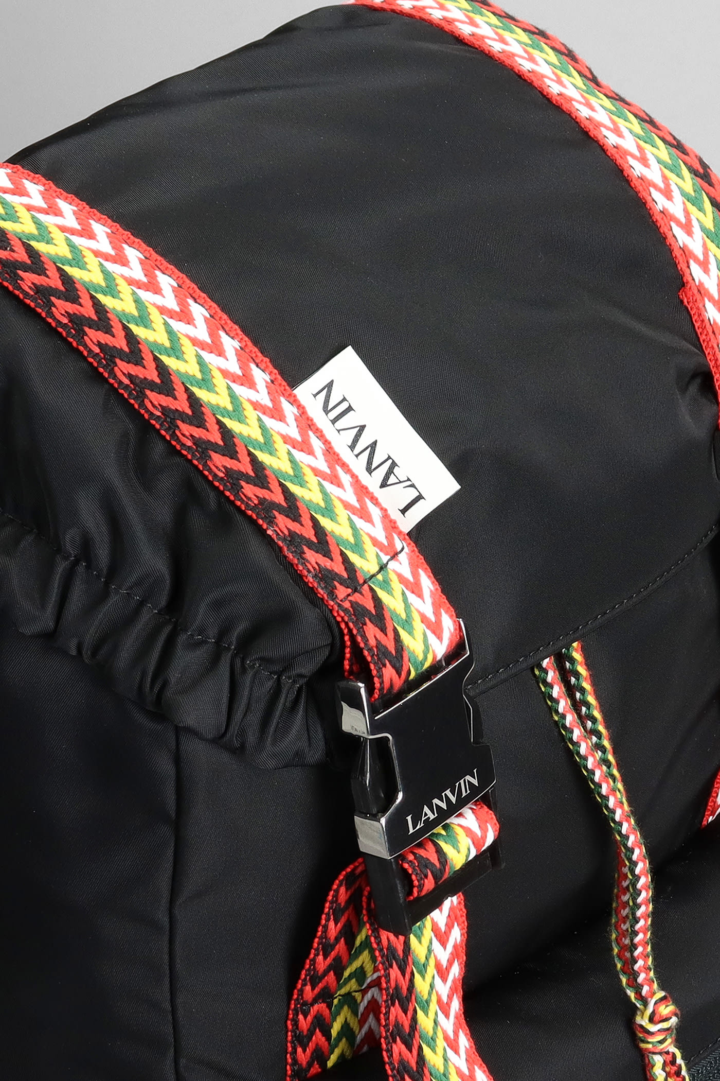 Shop Lanvin Backpack Nano Curb Backpack In Black Nylon
