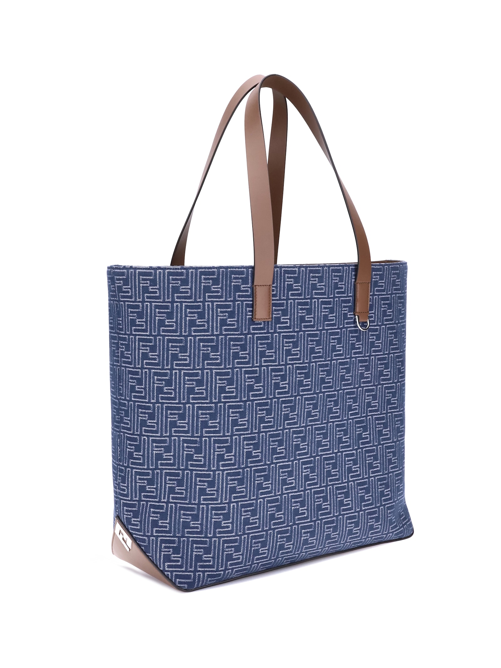 Fendi Embroderied Denim Tote Bag