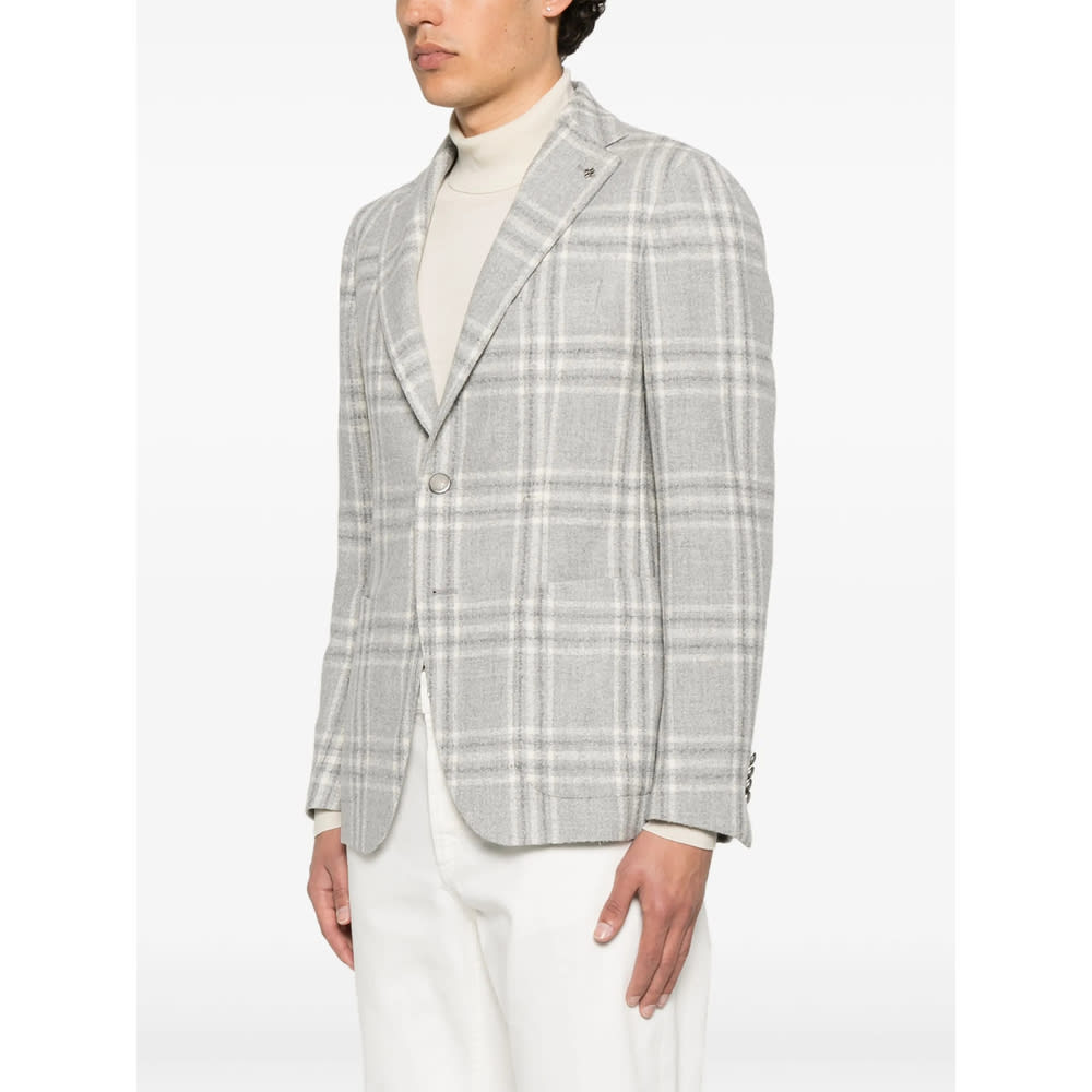 Tagliatore Single-breasted Blazer In Gray