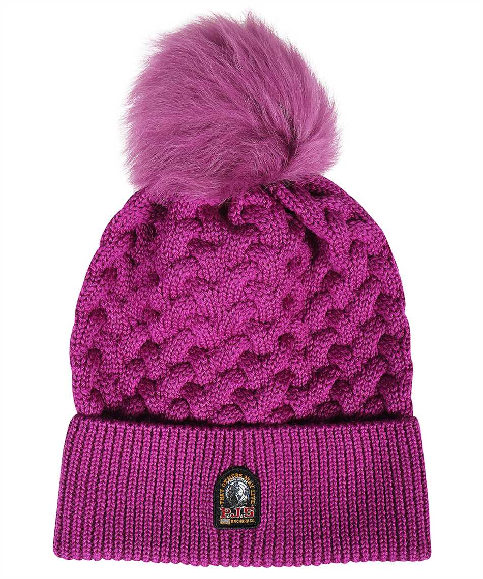 PARAJUMPERS KNITTED BEANIE WITH POM-POM