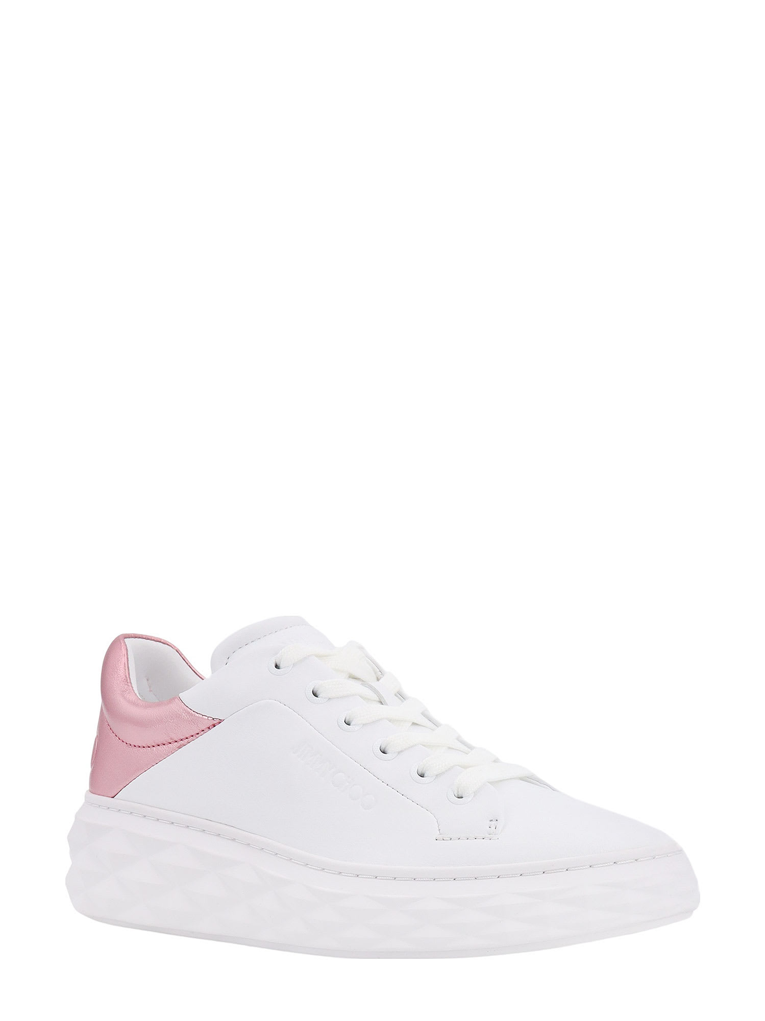 Shop Jimmy Choo Diamond Maxi /f Sneakers In White