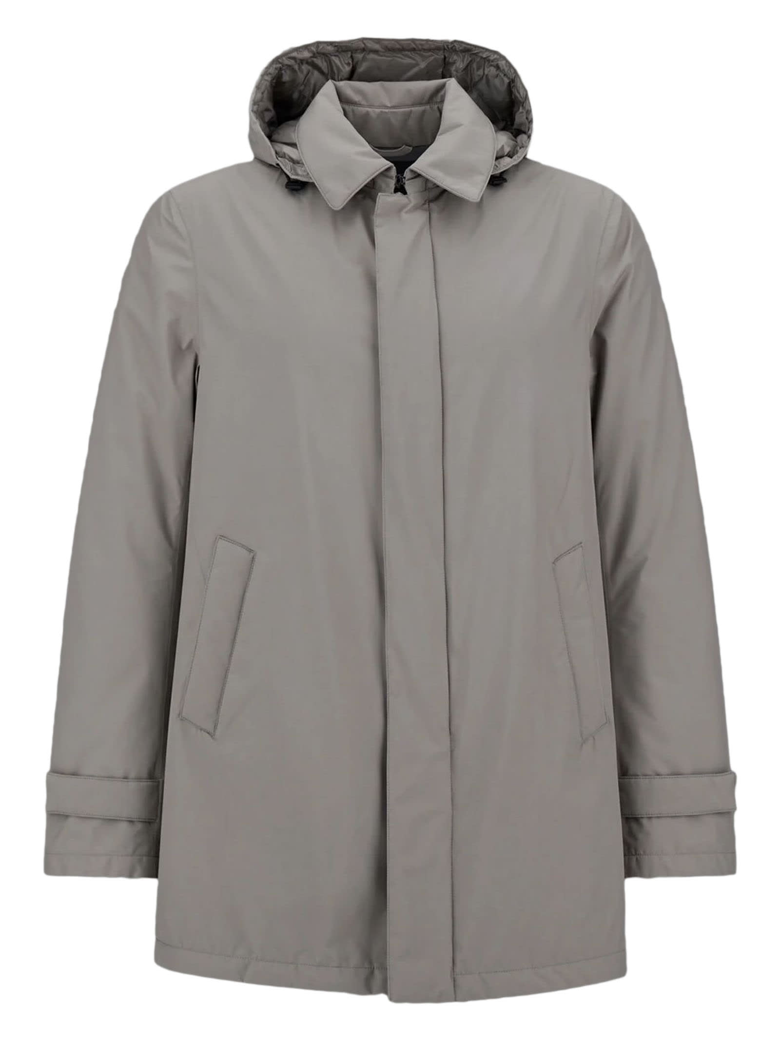 Shop Herno Laminar Carcoat In 2 Layers Gore-tex In Grey