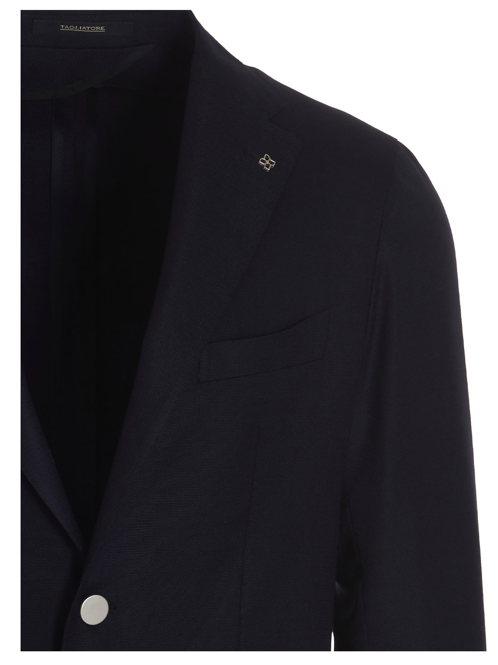 Shop Tagliatore Montecarlo Blazer Jacket In Blue
