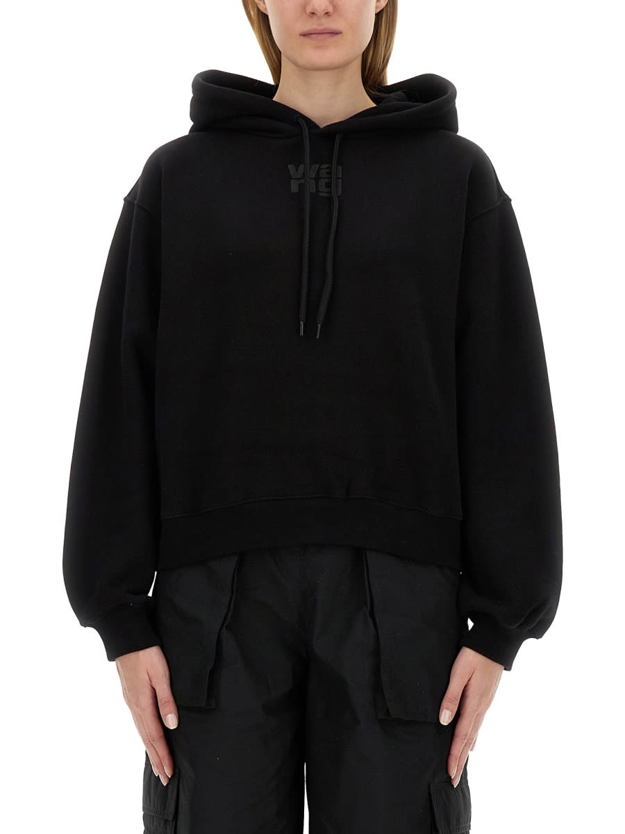 Shop Alexander Wang Sweatshirt With Logo In Black