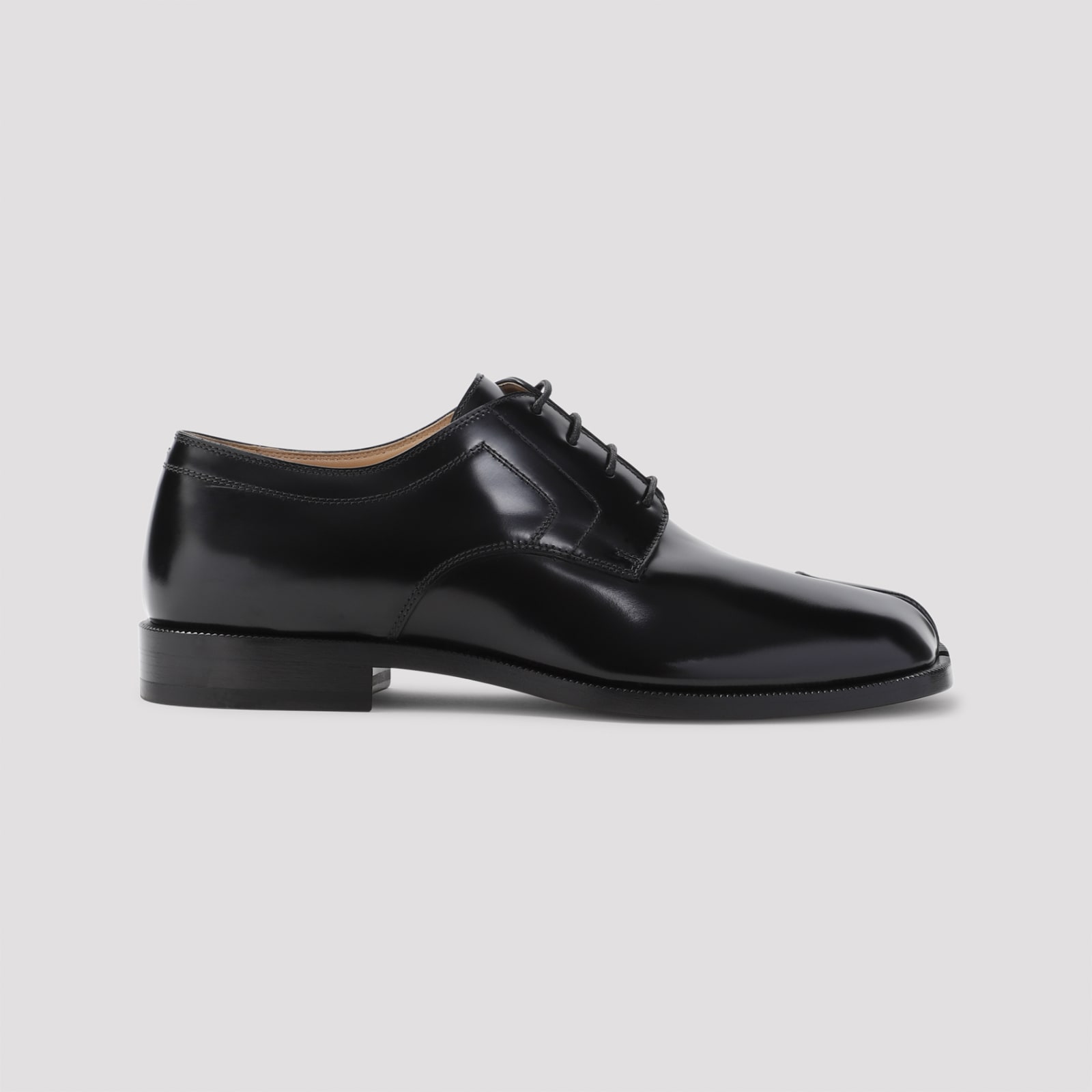 Shop Maison Margiela Marni Tabi Lace-up Shoes In Black